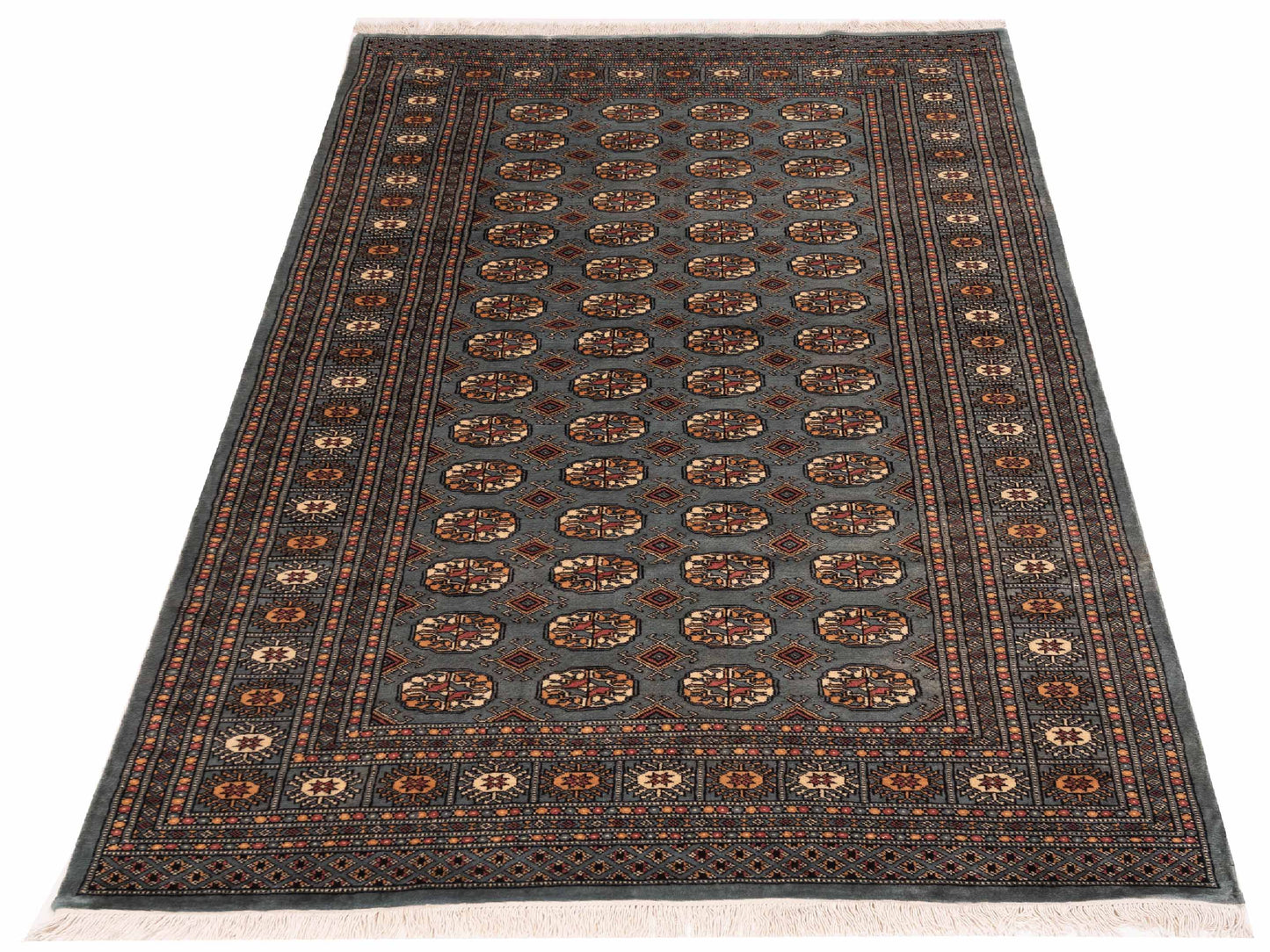 Bokhara 147903 Blue Blue 5x8.2 Hand Knotted Rug
