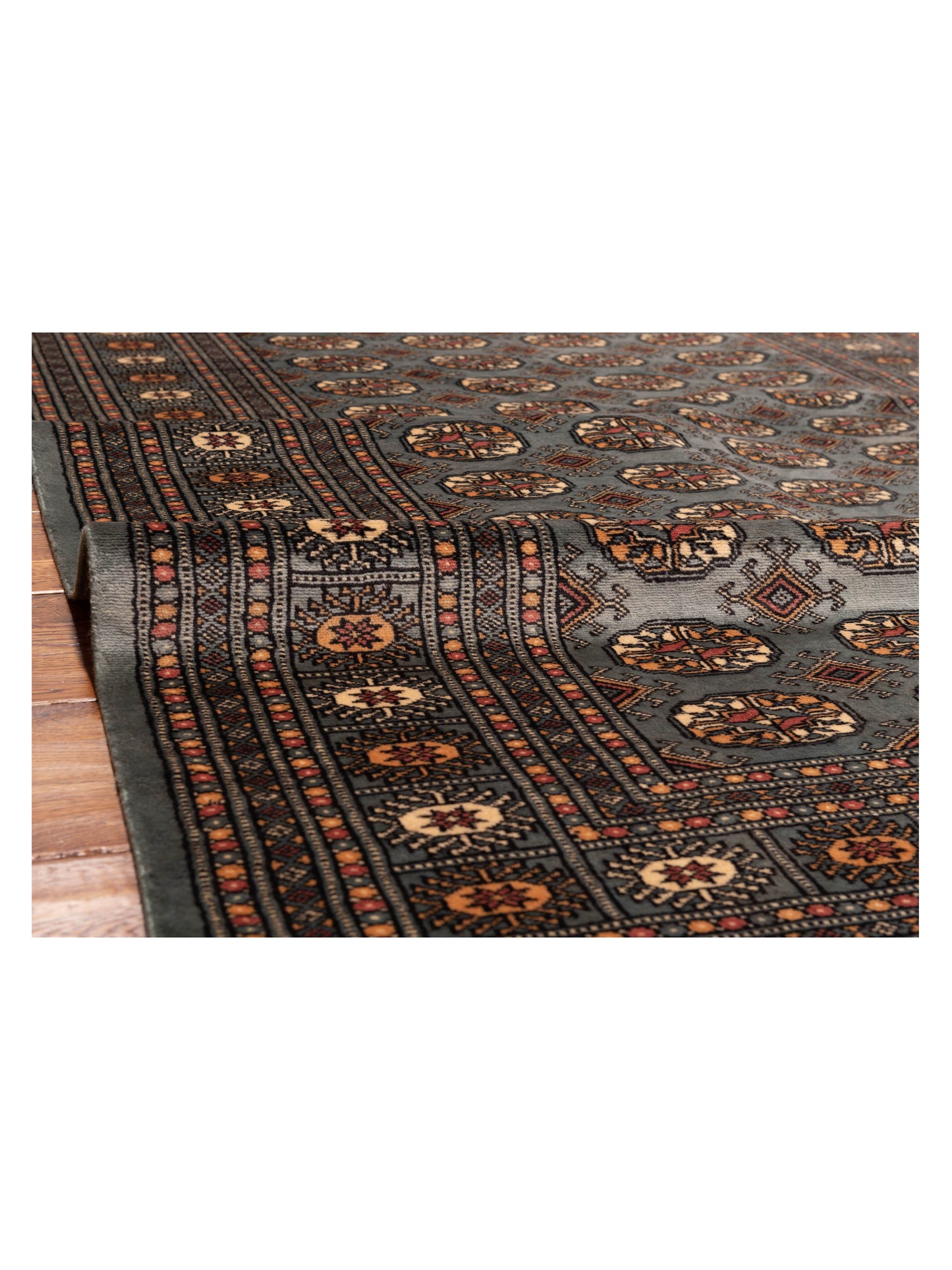 Bokhara 147903 Blue Blue 5x8.2 Hand Knotted Rug