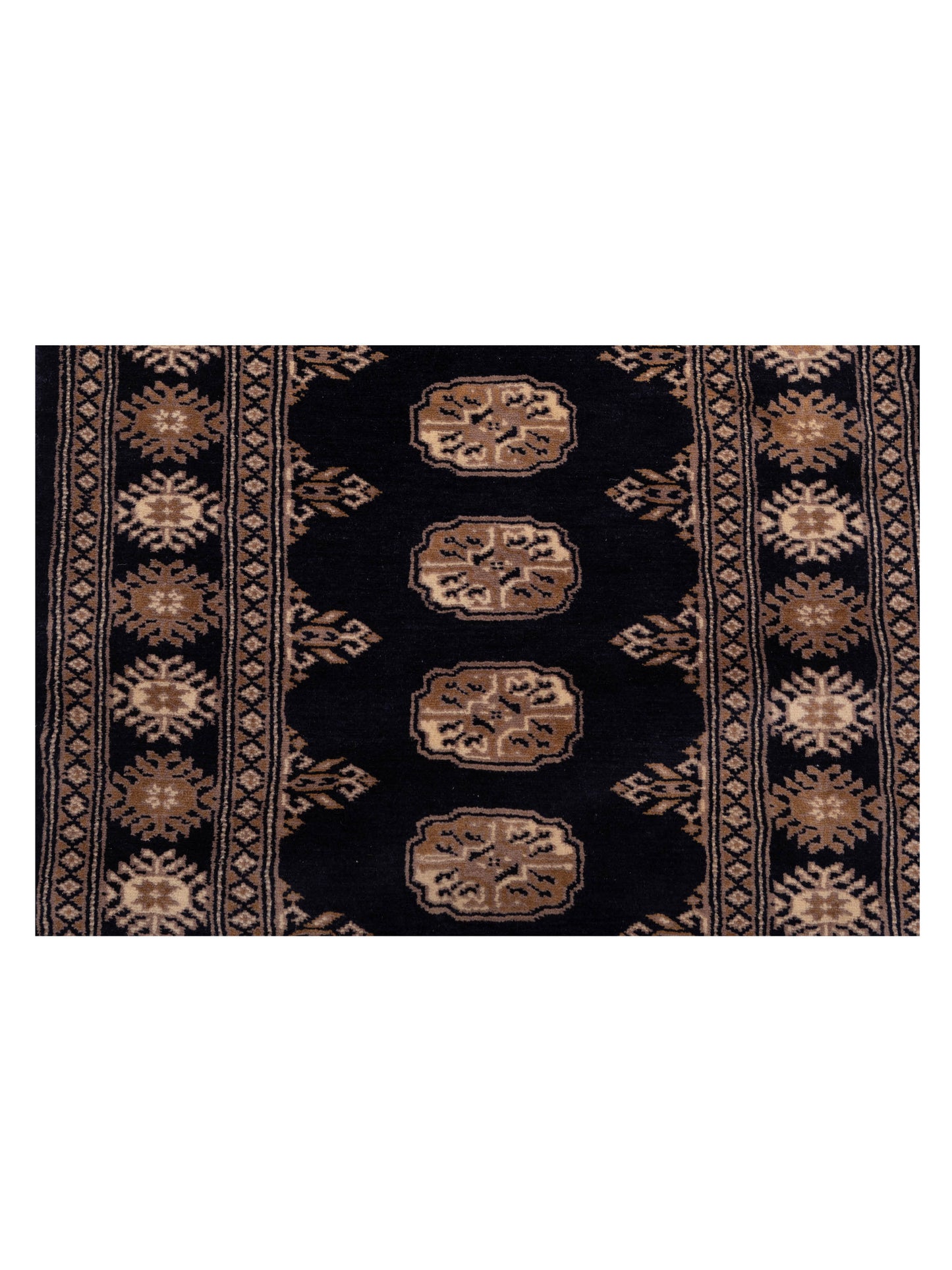 Bokhara 147957 Blue Beige 2.7x7.6 Hand Knotted Rug