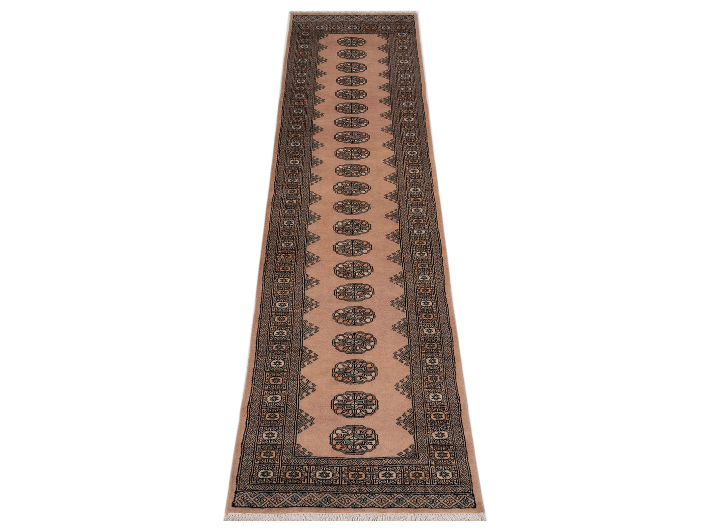 Bokhara 147967 Beige Beige 2.6x10.1 Hand Knotted Rug