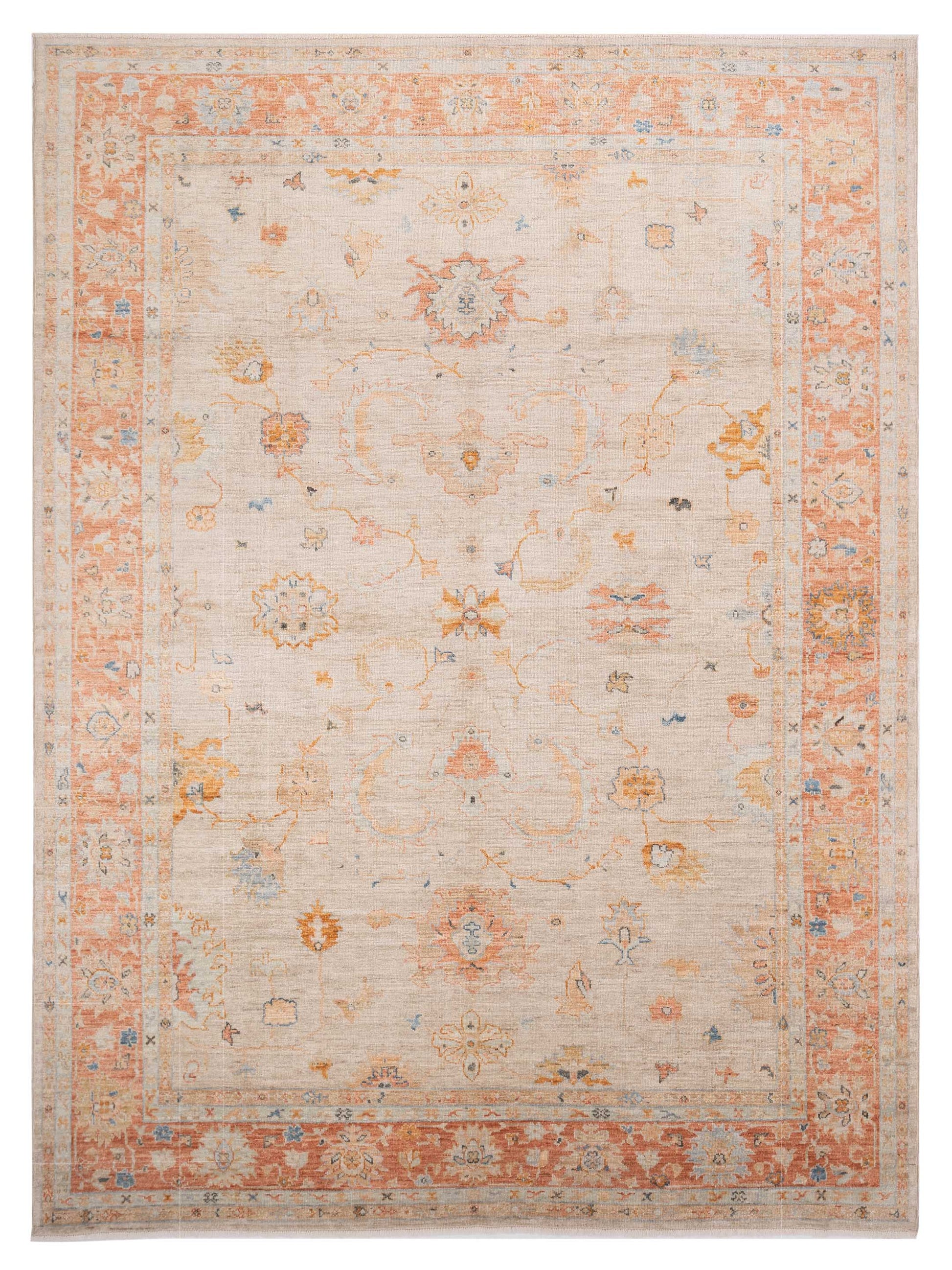 Anadol Angora Oushak  Ivory Rust Traditional