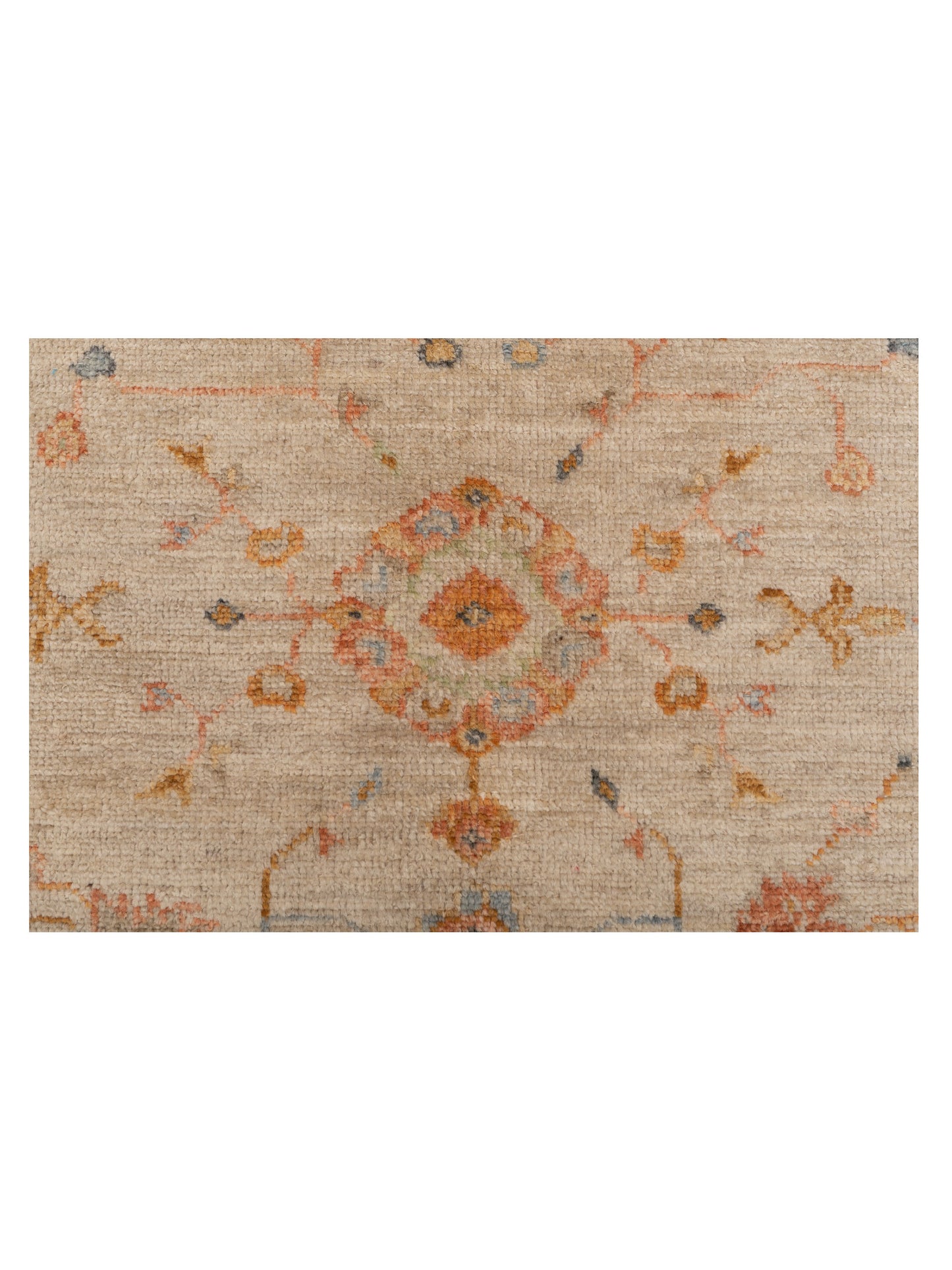 Angora Oushak 147987 Ivory Silver 6.1x13.5 Hand Knotted Rug