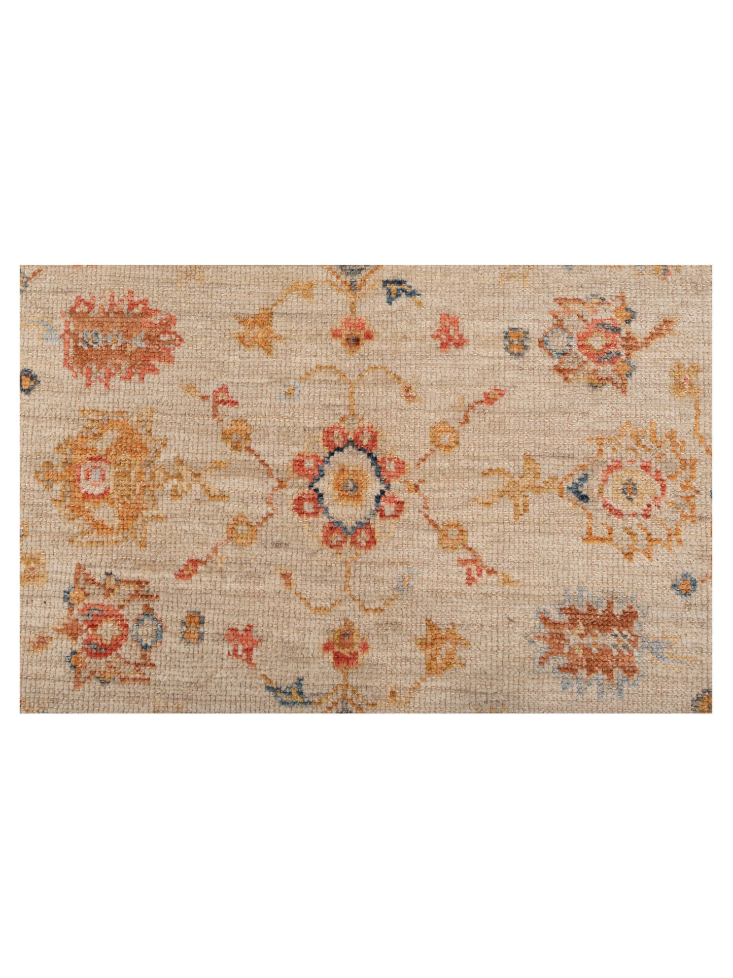 Angora Oushak 147999 Ivory Ivory 4.1x6.1 Hand Knotted Rug