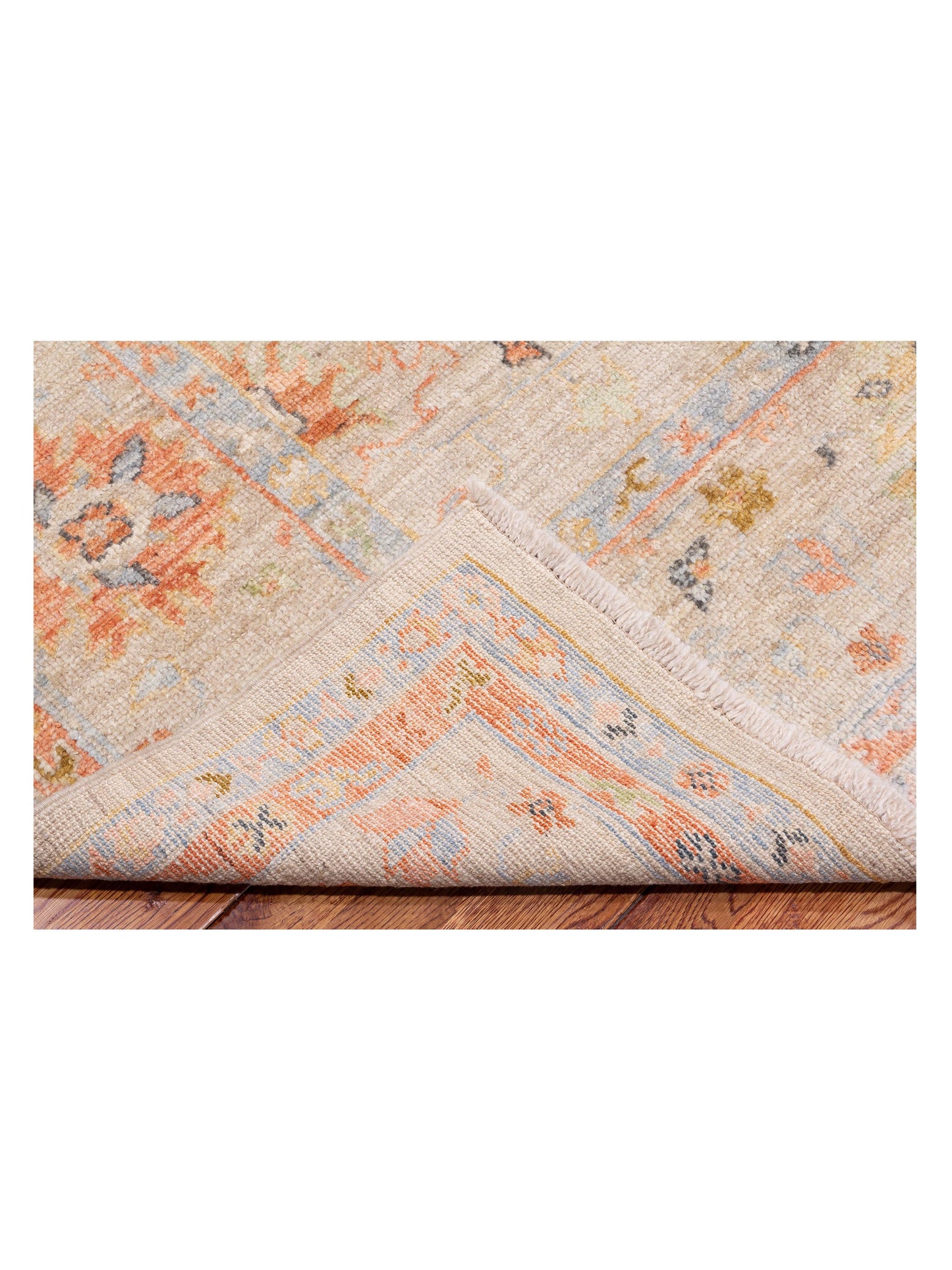 Angora Oushak 148006 Ivory Silver 8x10 Hand Knotted Rug