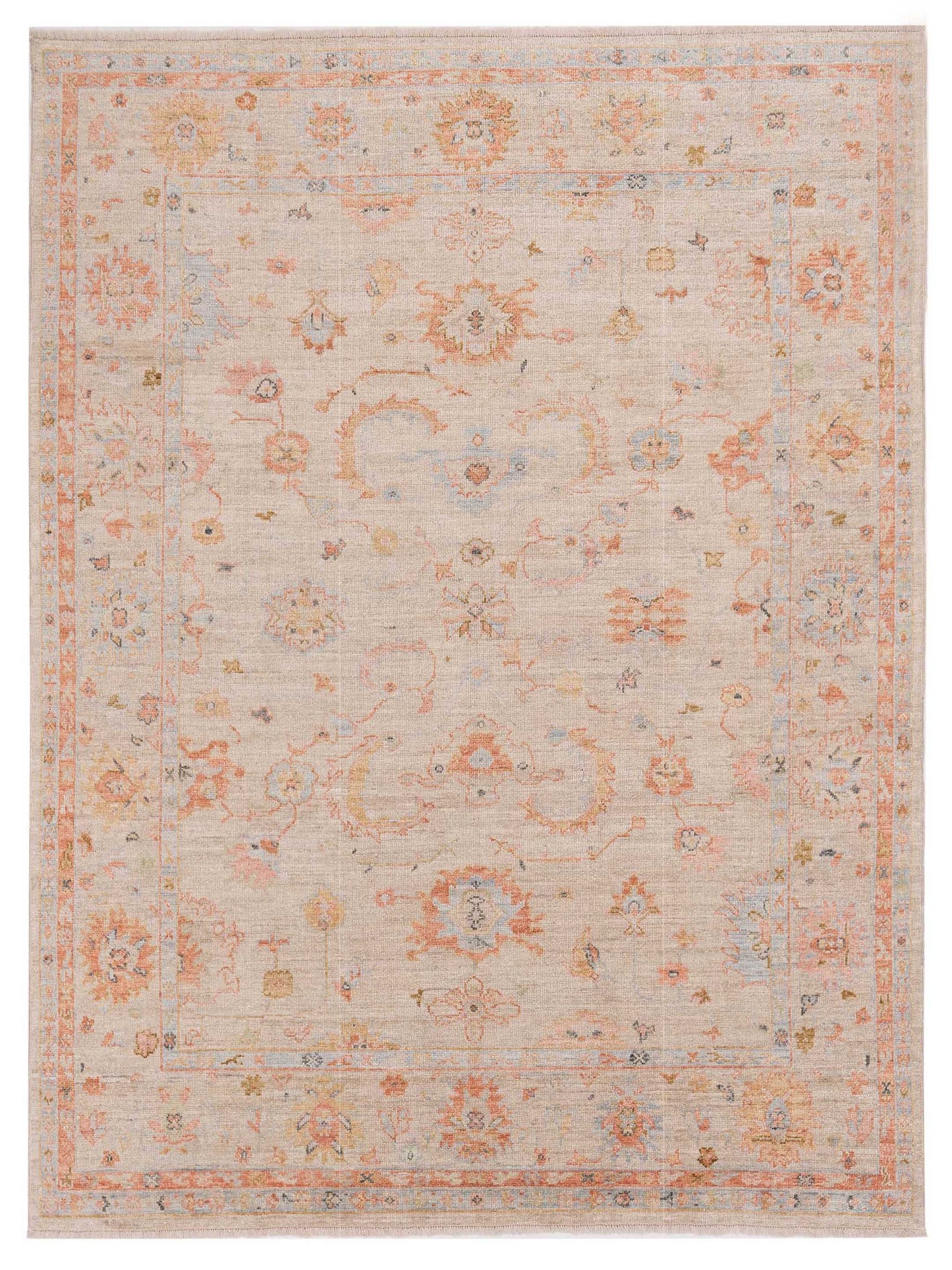 Anadol Angora Oushak Ivory Silver Traditional