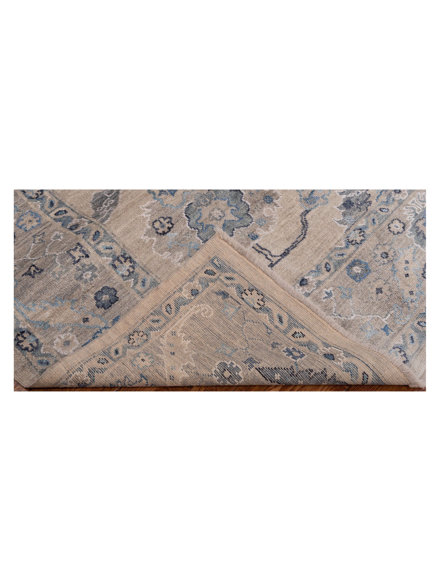 Angora Oushak 148009 Ivory Gray 8.1x9.6 Hand Knotted Rug