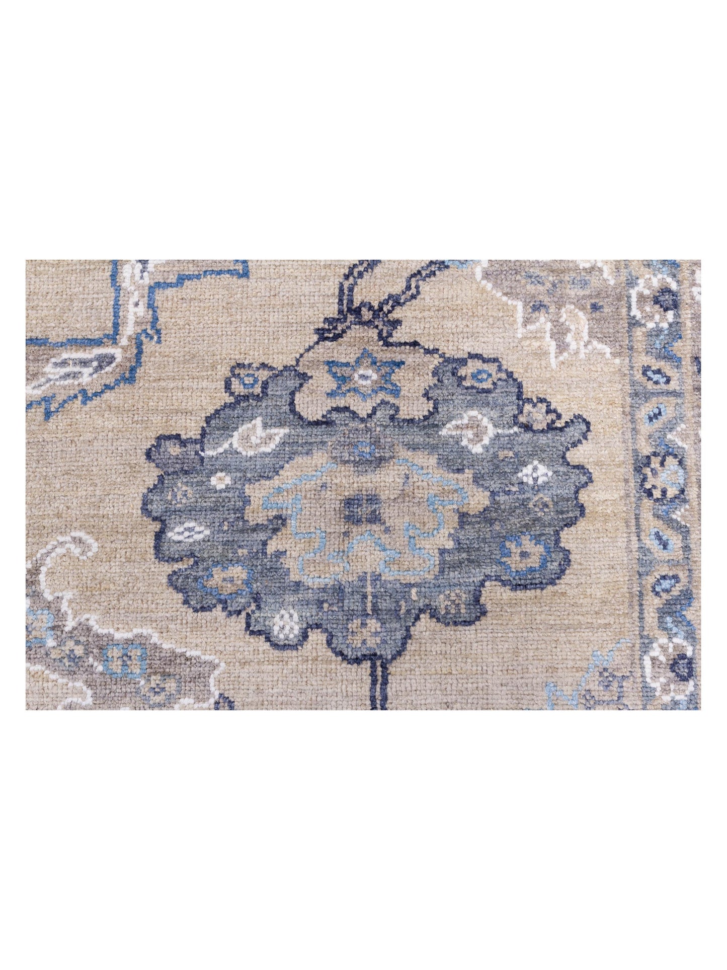 Angora Oushak 148009 Ivory Gray 8.1x9.6 Hand Knotted Rug