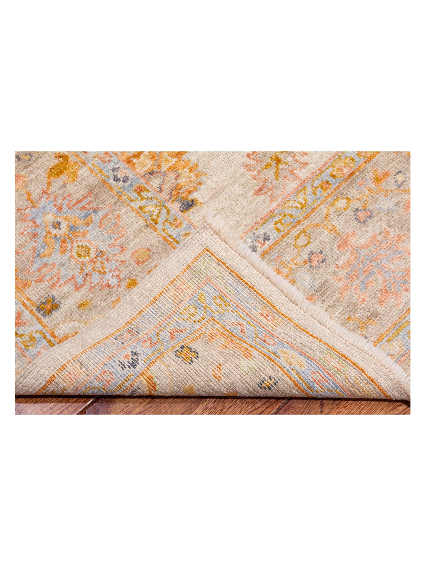 Angora Oushak 148010 Ivory Silver 8.1x9.10 Hand Knotted Rug