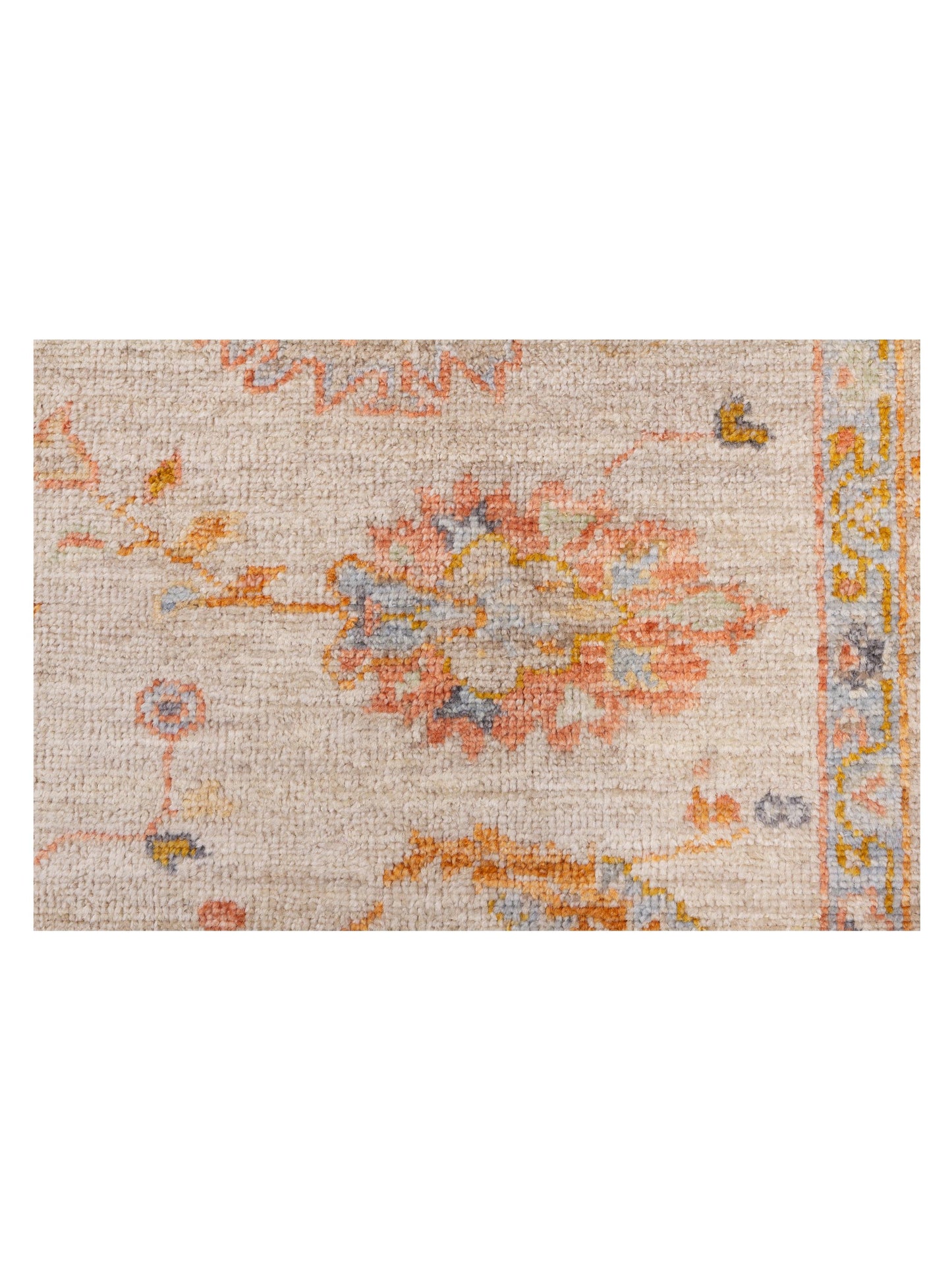 Angora Oushak 148010 Ivory Silver 8.1x9.10 Hand Knotted Rug