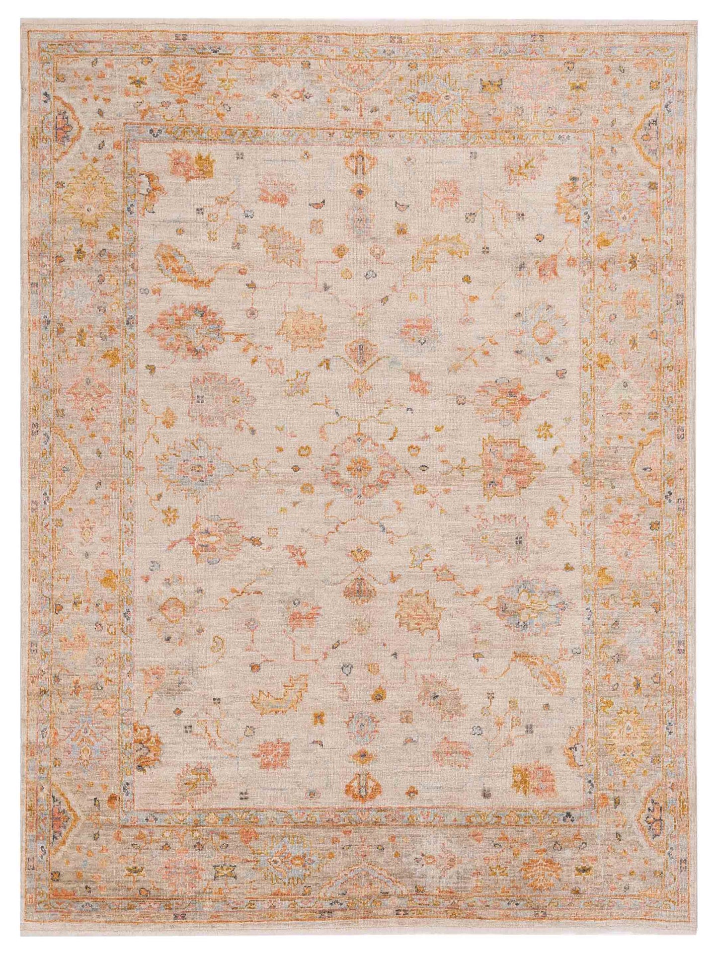 Anadol Angora Oushak  Ivory Silver Traditional