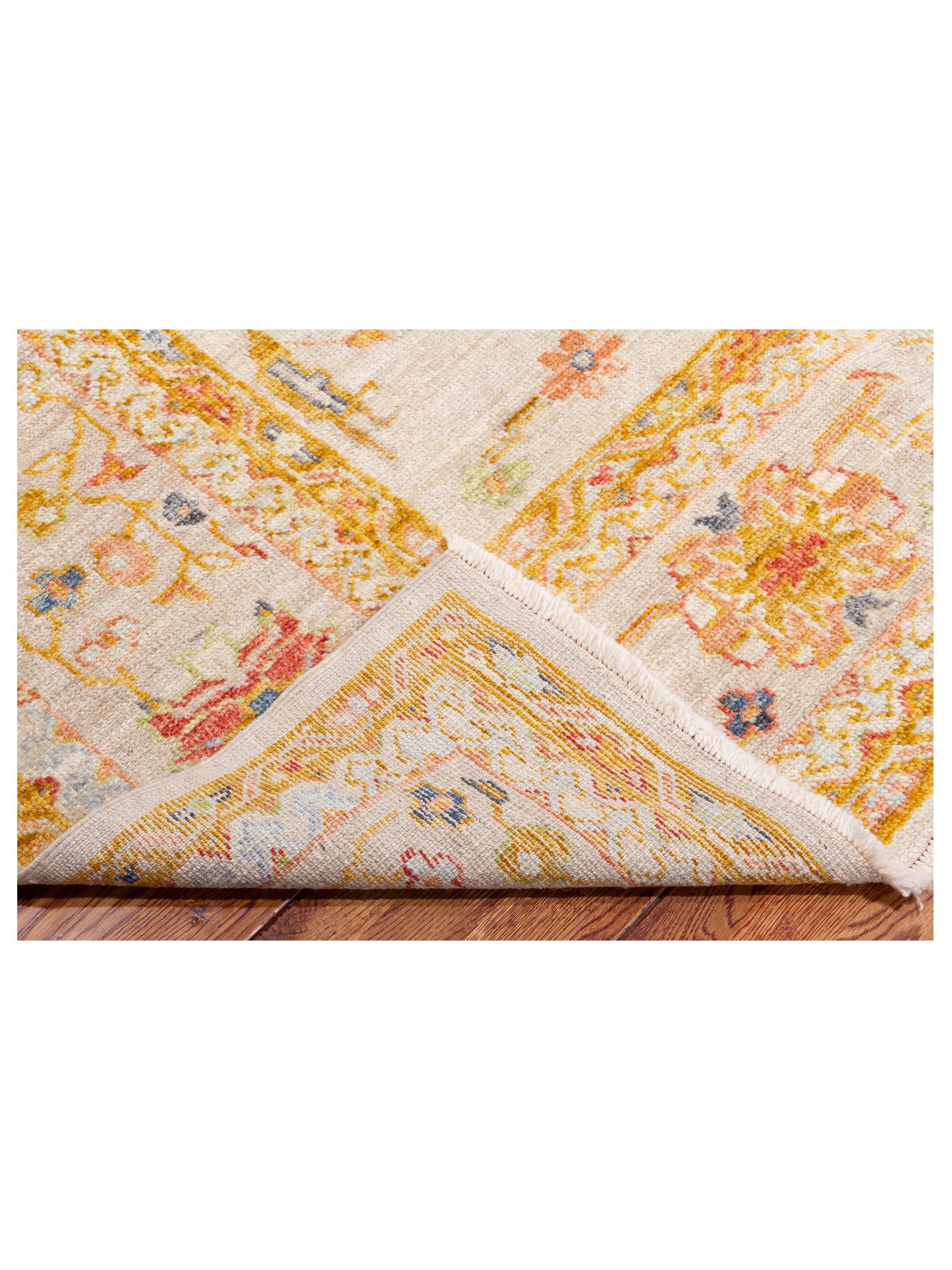 Angora Oushak 148018 Ivory Silver 9.3x11.5 Hand Knotted Rug