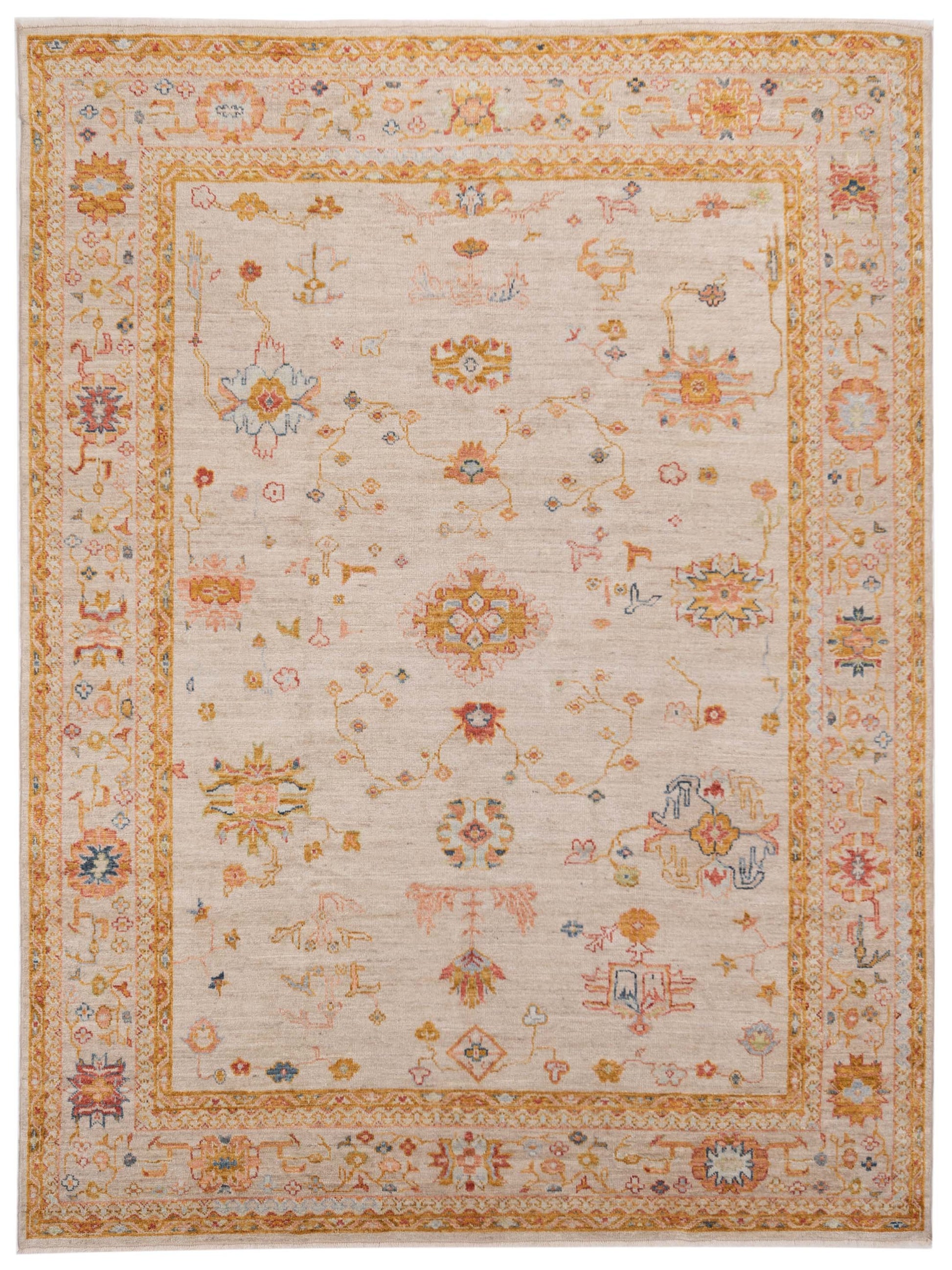 Anadol Angora Oushak  Ivory Silver Traditional