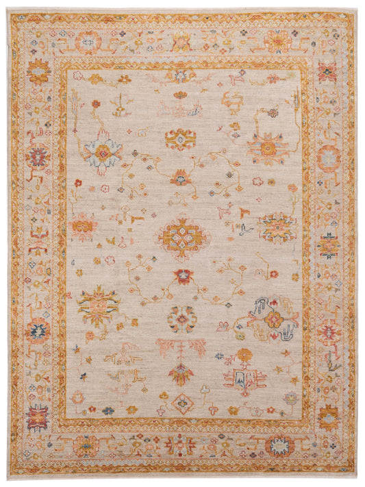 Anadol Angora Oushak  Ivory Silver Traditional