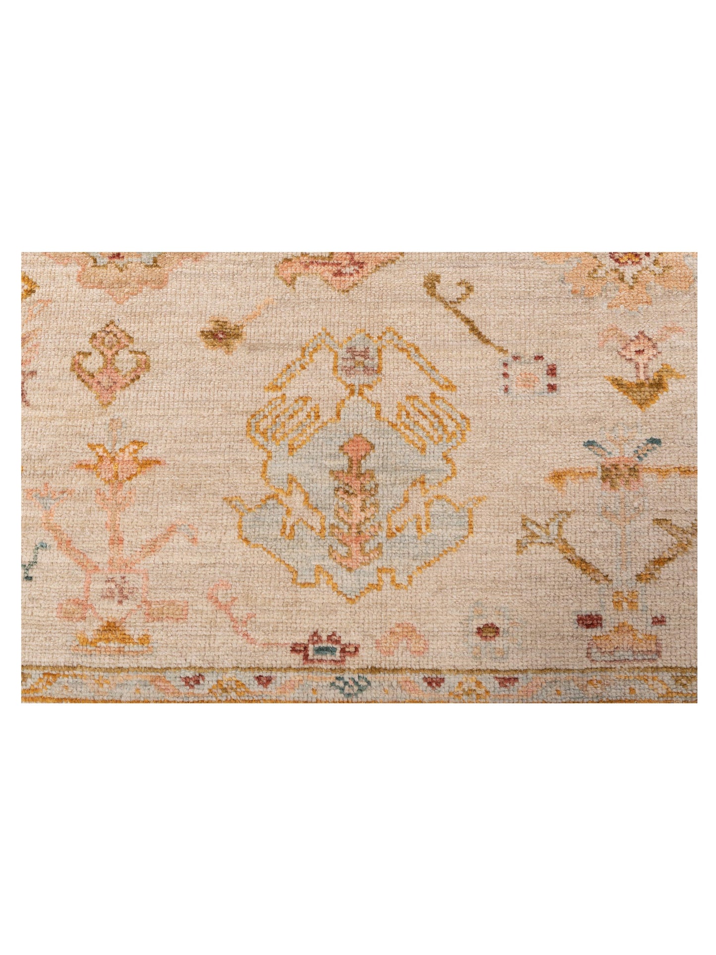 Angora Oushak 148034 Ivory Ivory 5.1x6.9 Hand Knotted Rug