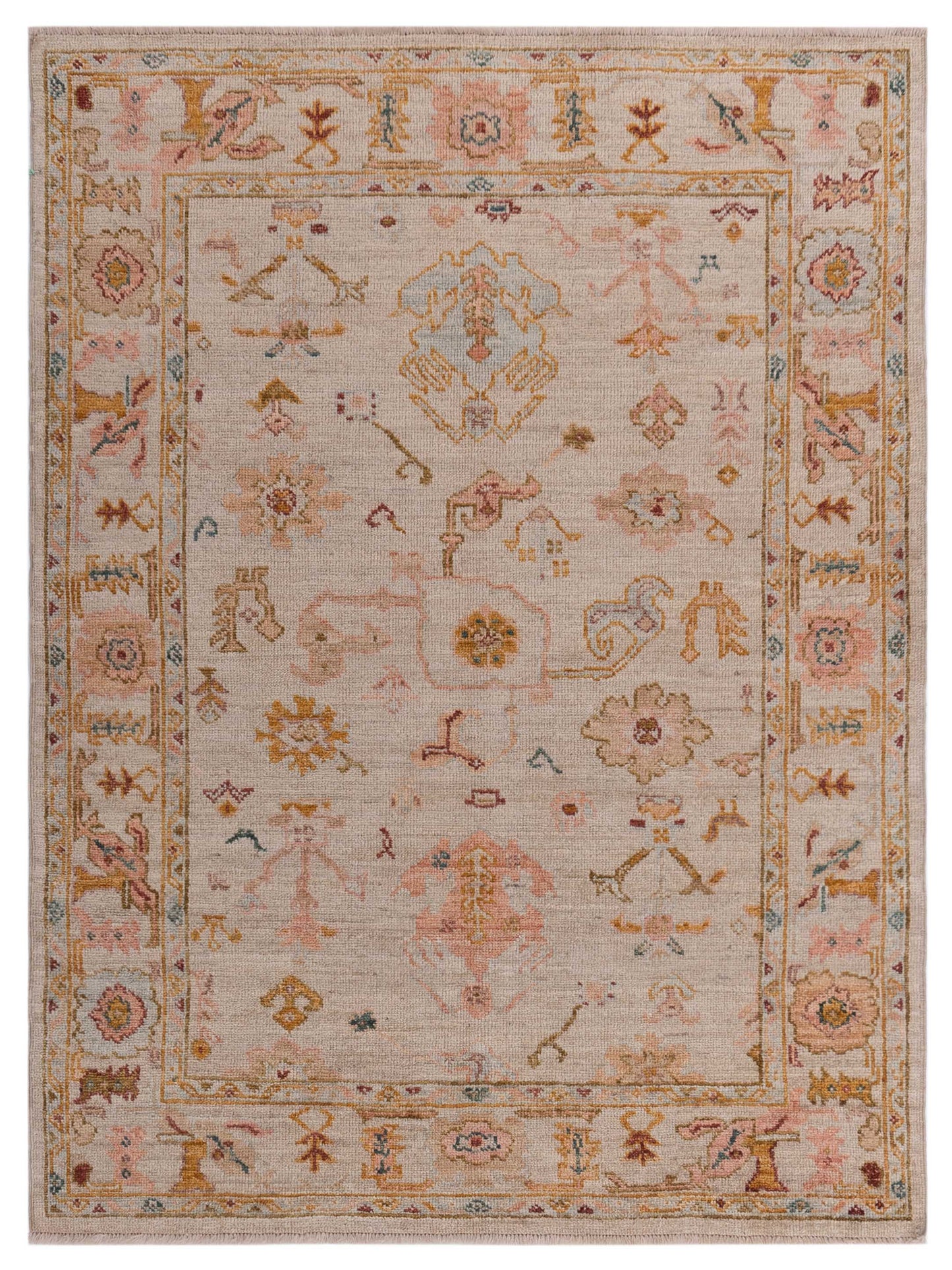Anadol Angora Oushak Ivory Ivory Traditional