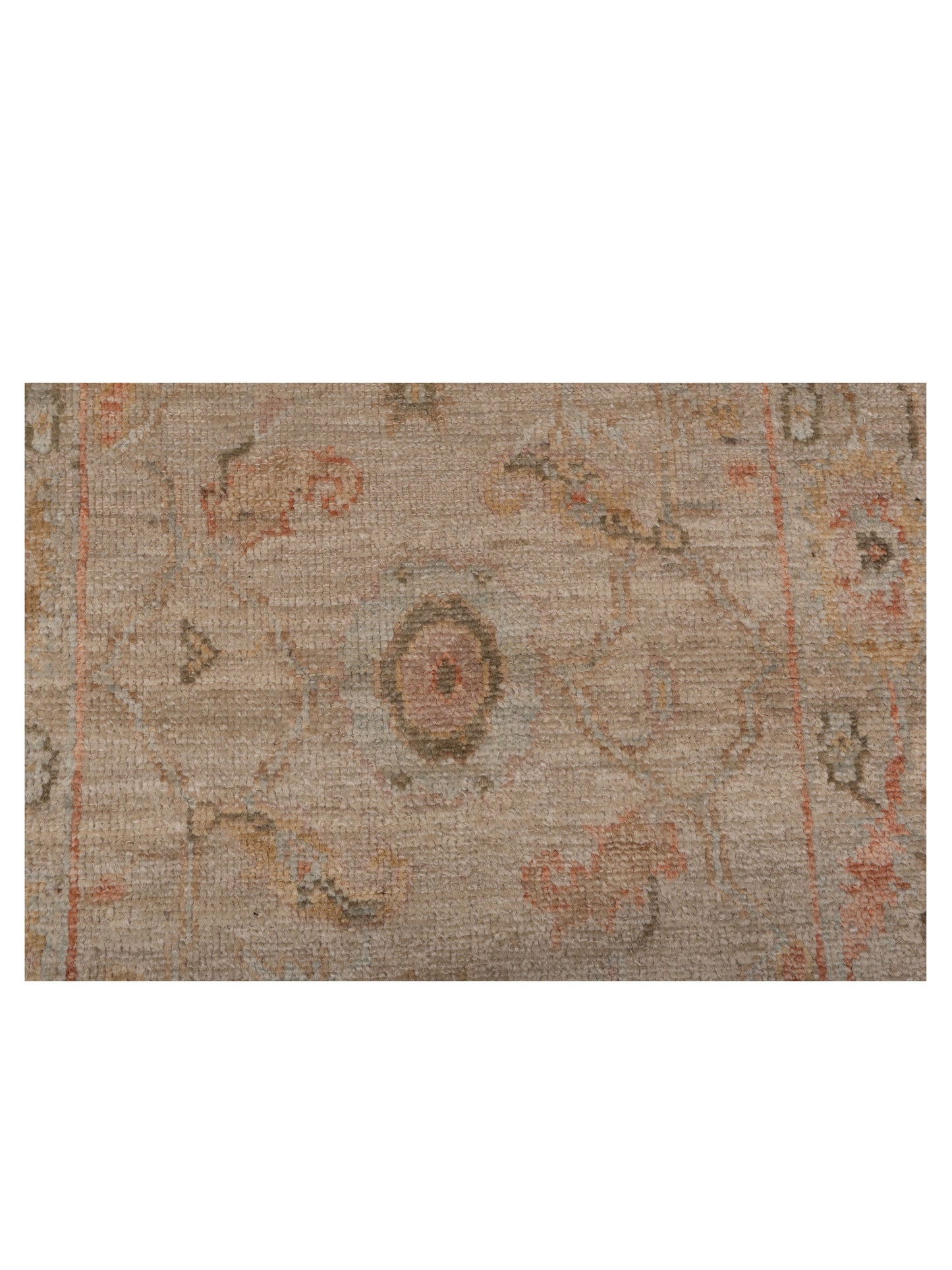 Angora Oushak 148043 Ivory Ivory 2.9x13.8 Hand Knotted Rug
