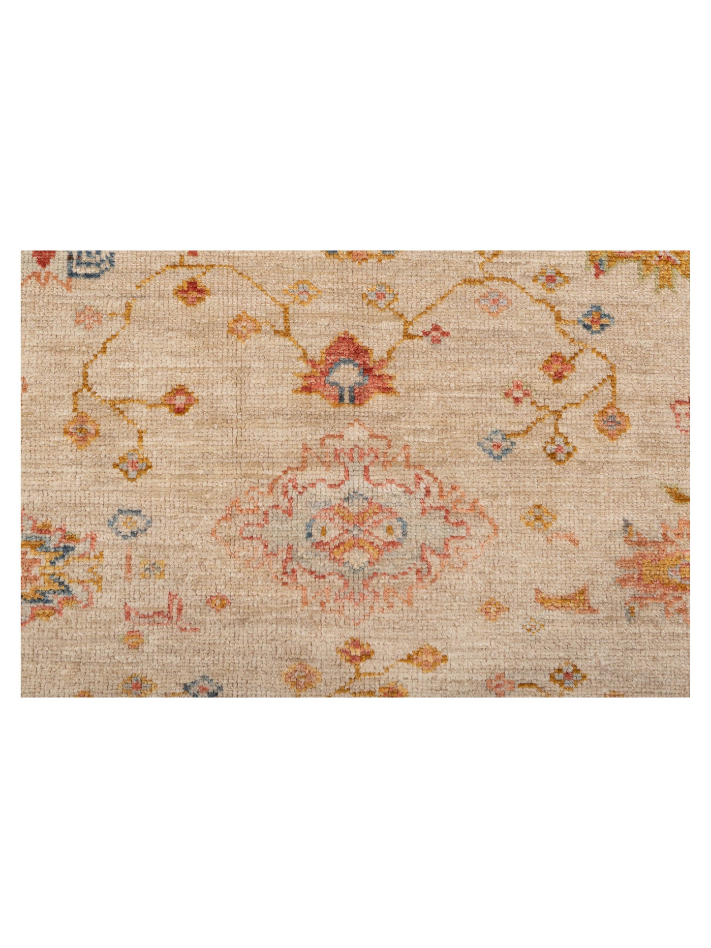 Angora Oushak 148061 Ivory Silver 5.1x6.9 Hand Knotted Rug