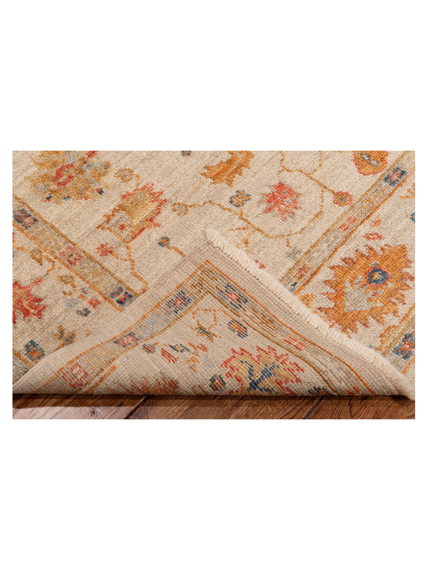 Angora Oushak 148063 Ivory Ivory 5.2x6.8 Hand Knotted Rug