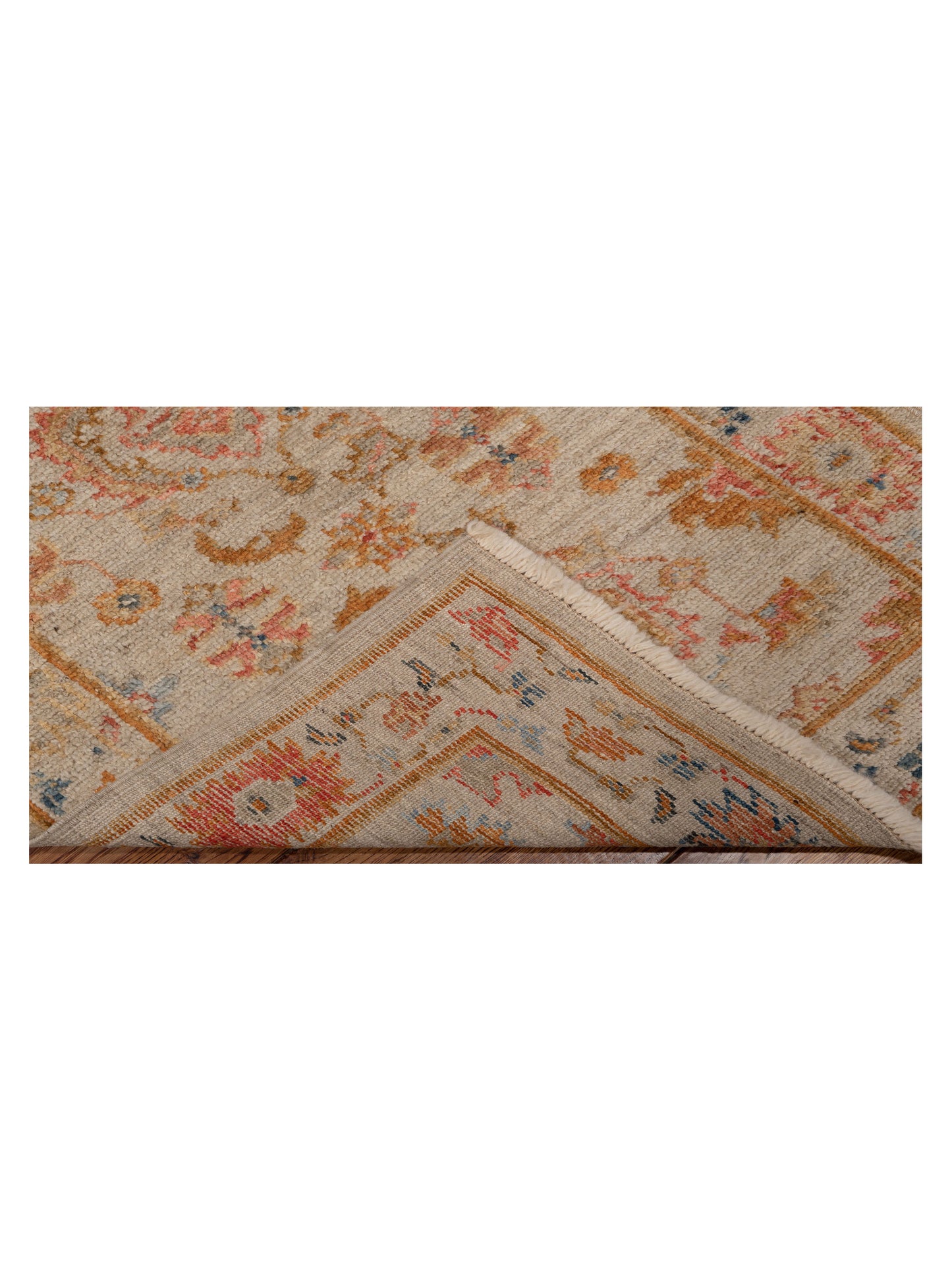Angora Oushak 148071 Ivory Ivory 2.8x14.8 Hand Knotted Rug