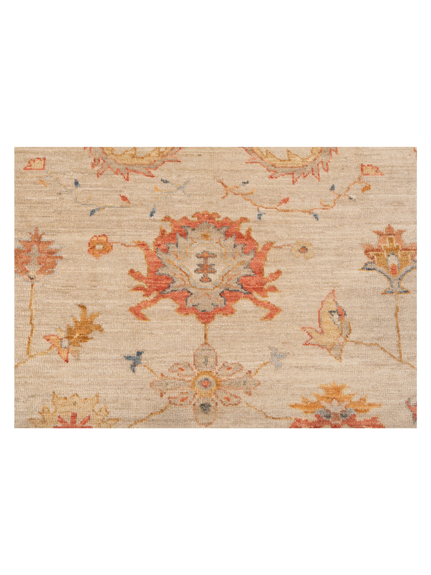 Angora Oushak 148074 Ivory Ivory 10.3x13.3 Hand Knotted Rug