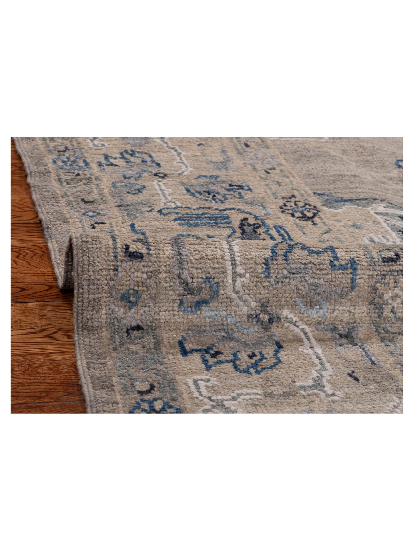 Angora Oushak 148078 Gray Silver 8.1x9.8 Hand Knotted Rug