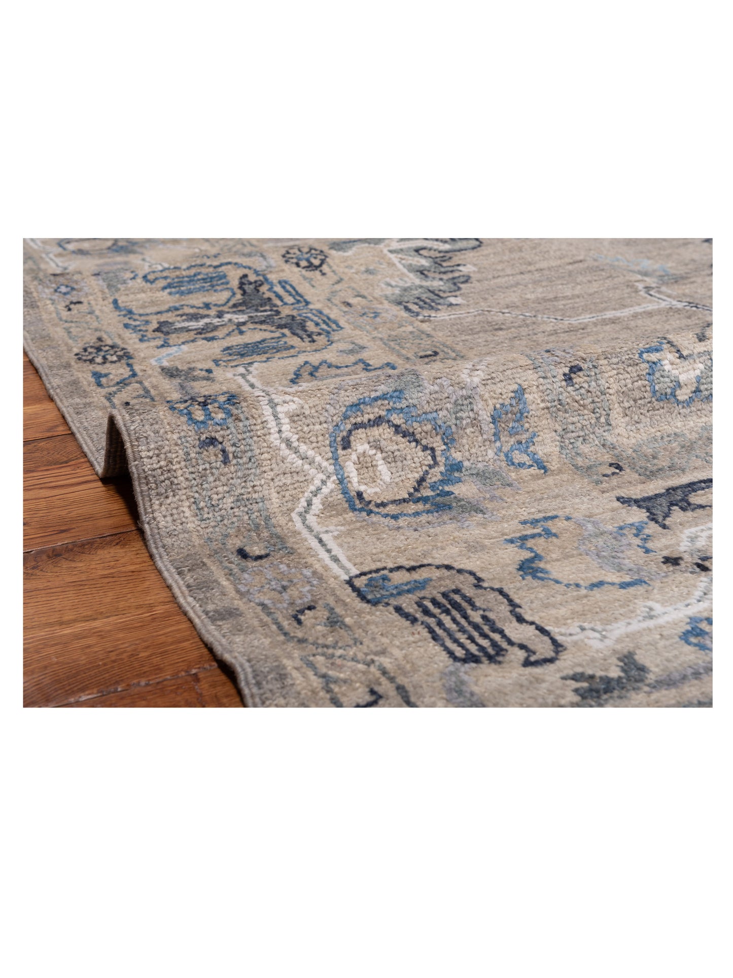 Angora Oushak 148078 Gray Silver 8.1x9.8 Hand Knotted Rug