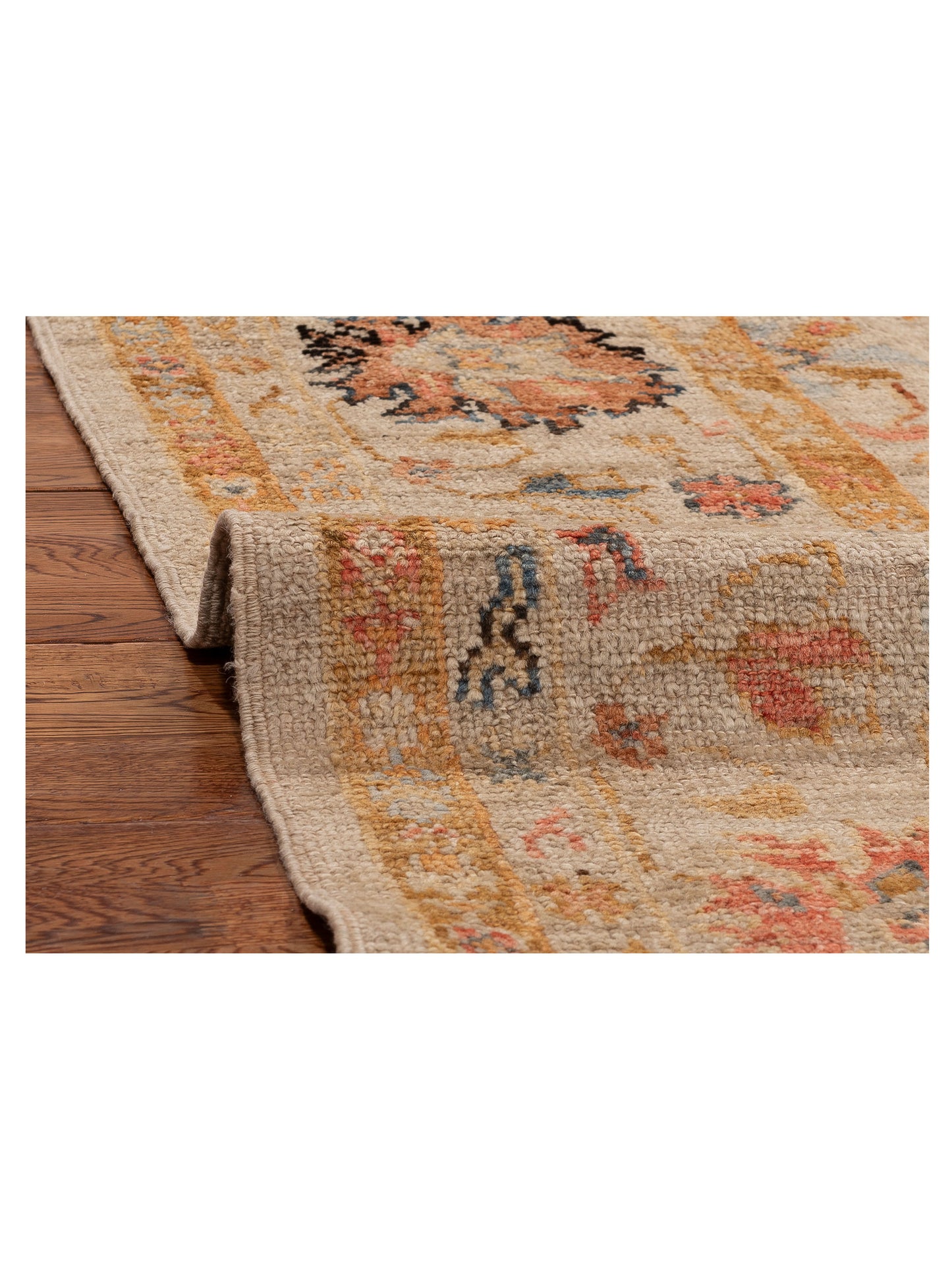 Angora Oushak 148089 Ivory Ivory 8.1x9.9 Hand Knotted Rug