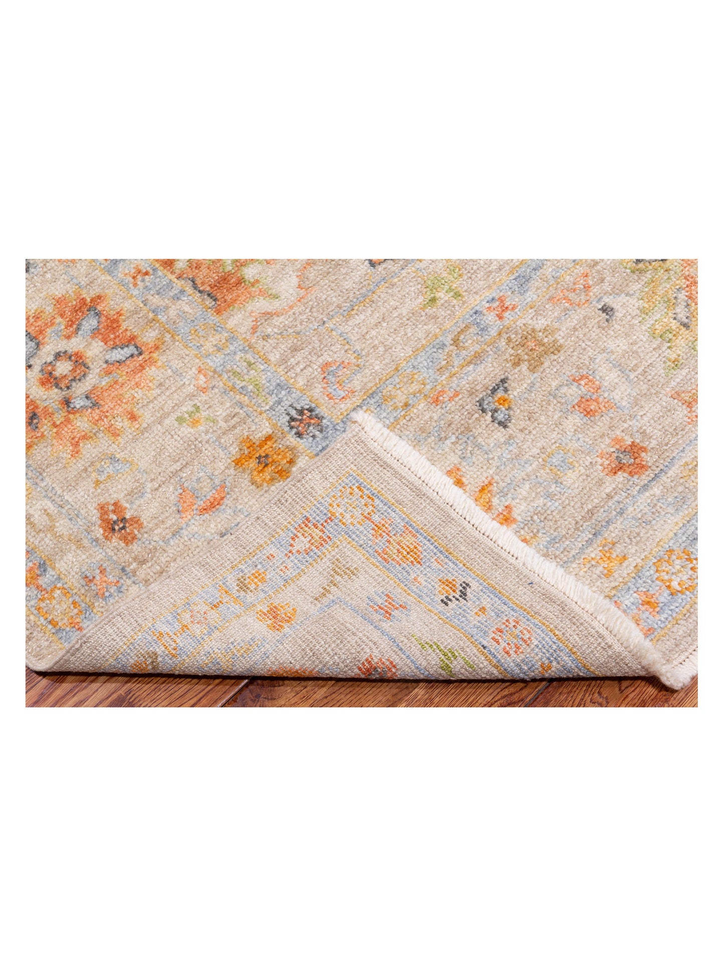 Angora Oushak 148104 Silver Silver 8.2x9.6 Hand Knotted Rug