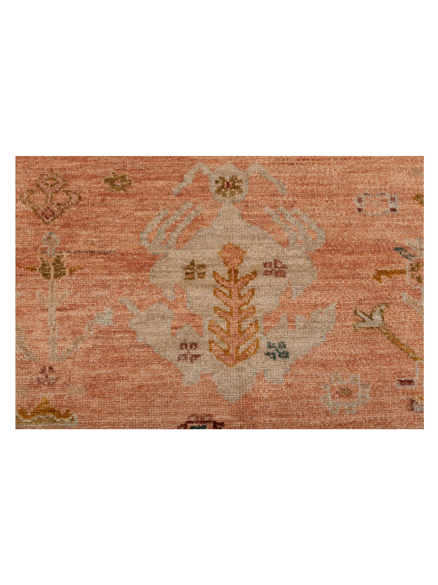 Angora Oushak 148105 Pink Ivory 10.1x13.5 Hand Knotted Rug