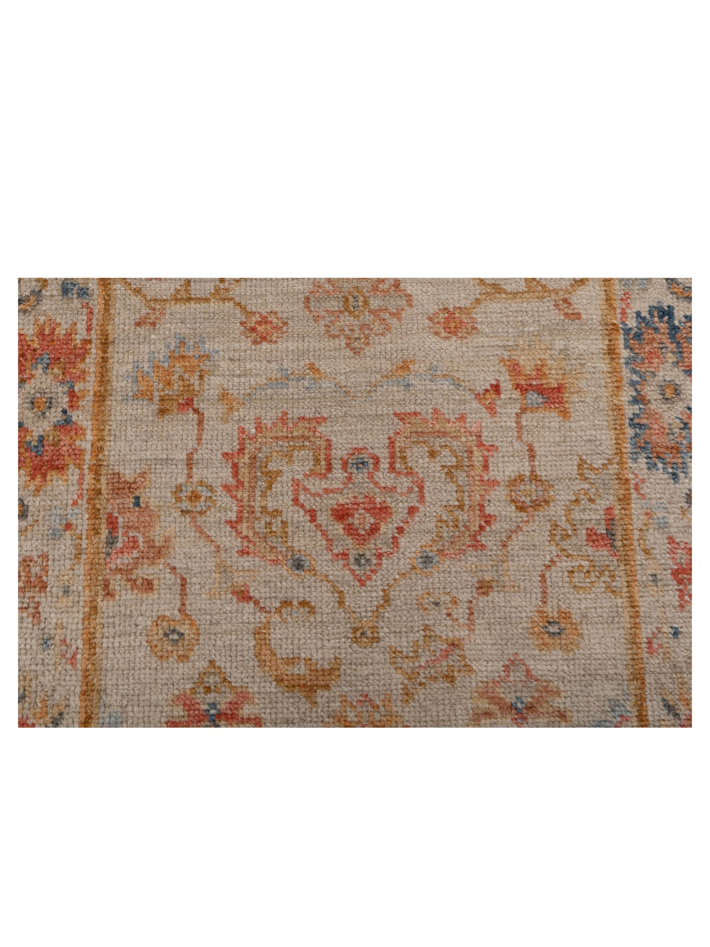 Angora Oushak 148110 Ivory Ivory 2.6x13.10 Hand Knotted Rug