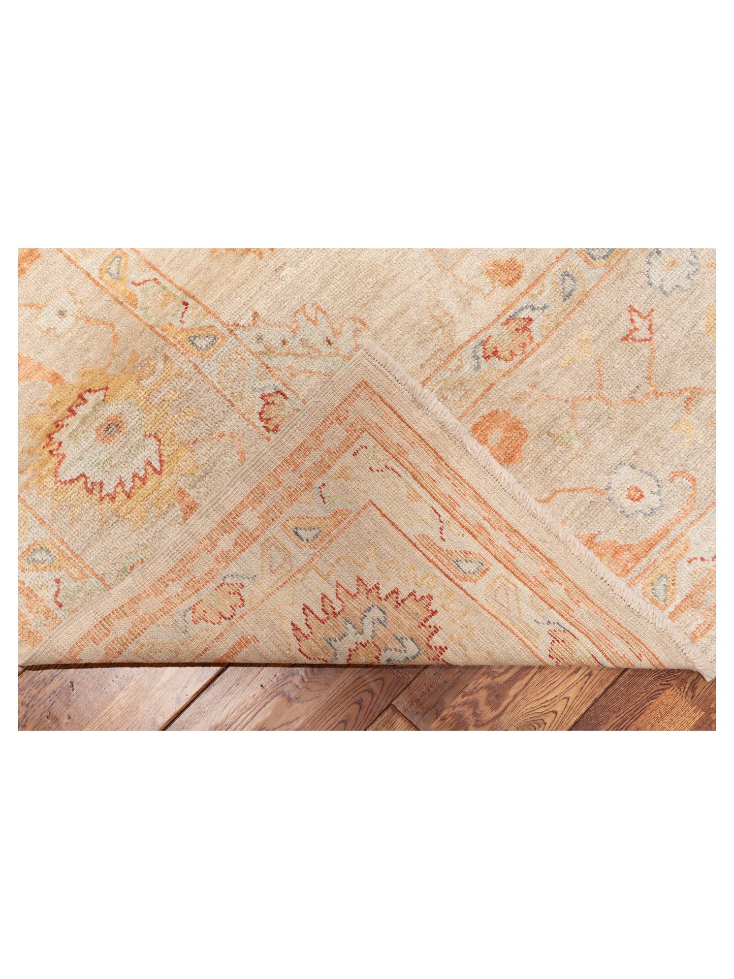 Angora Oushak 148127 Ivory Silver 10.1x13.5 Hand Knotted Rug