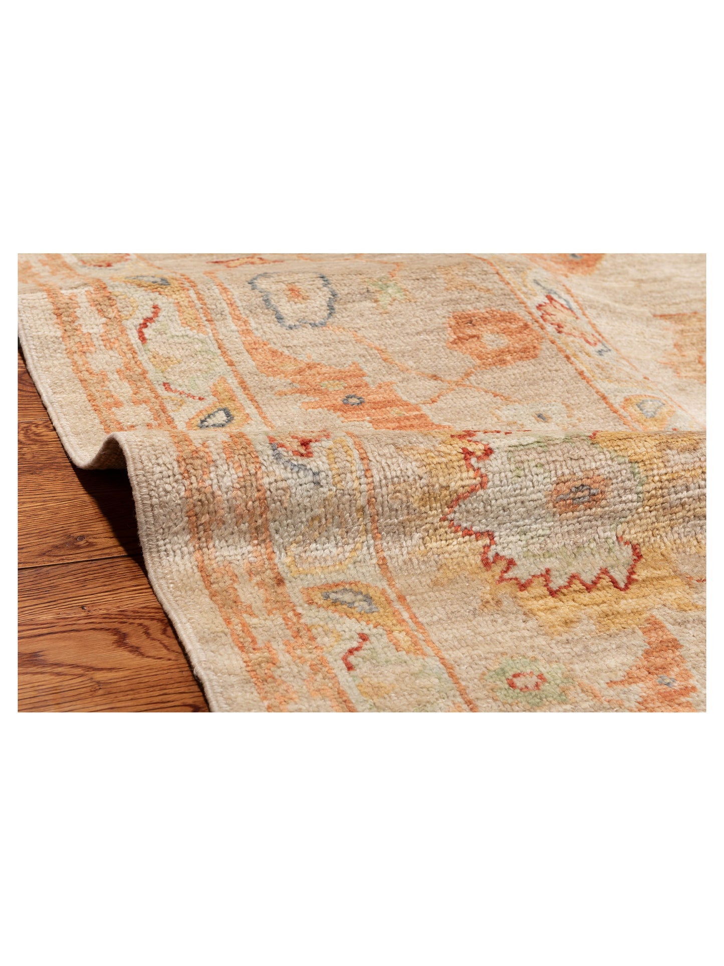 Angora Oushak 148127 Ivory Silver 10.1x13.5 Hand Knotted Rug