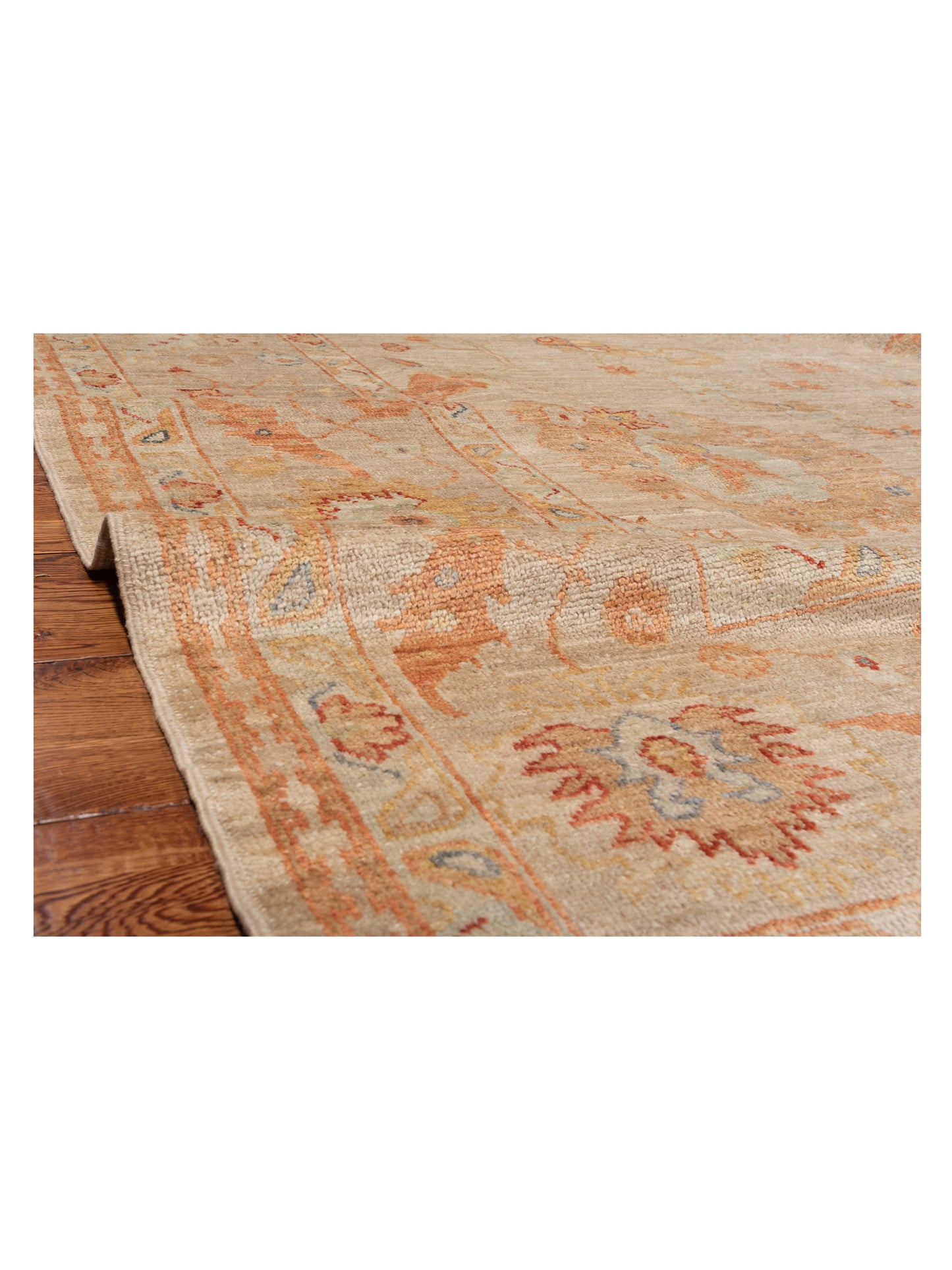 Angora Oushak 148127 Ivory Silver 10.1x13.5 Hand Knotted Rug