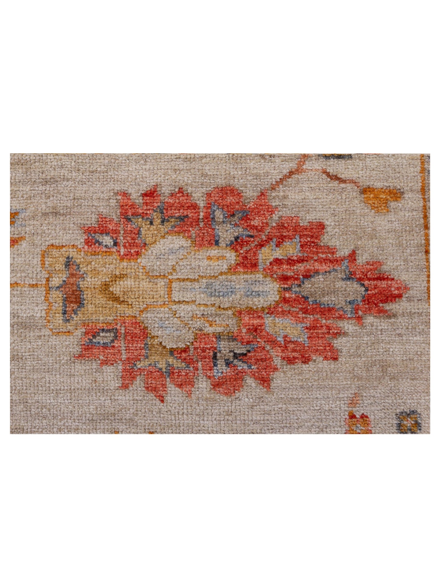 Angora Oushak 148143 Ivory Ivory 13.4x16 Hand Knotted Rug
