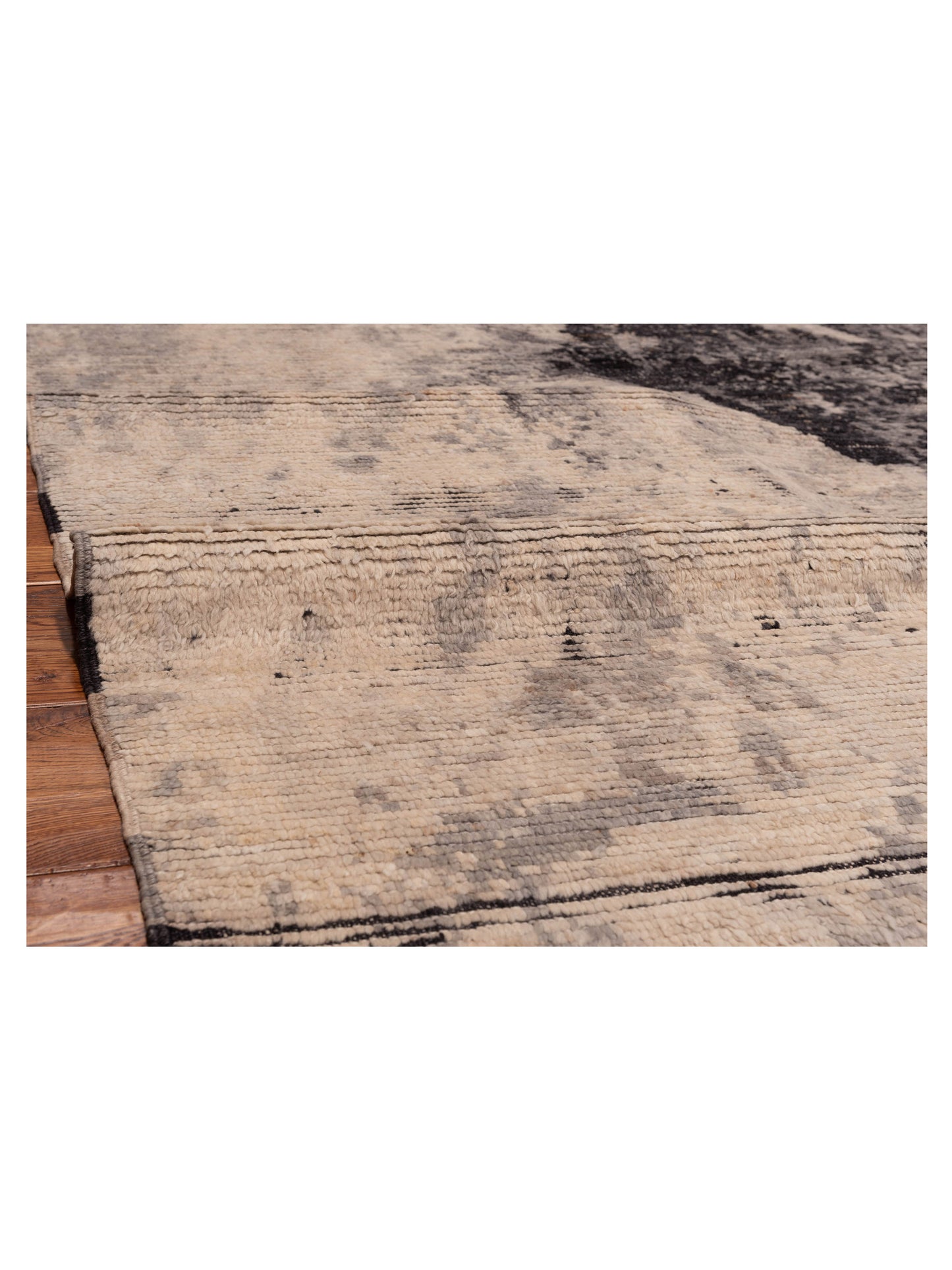Atlas Myra Ivory Black 5.10x8.9 Hand Knotted Rug