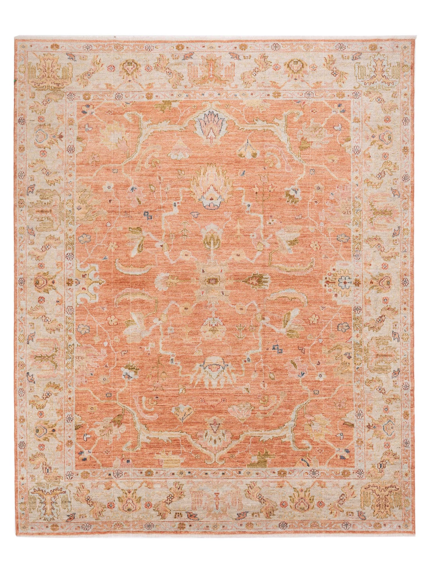 Atlas Myra Ivory Dark Blue 6.2x8.9 Hand Knotted Rug