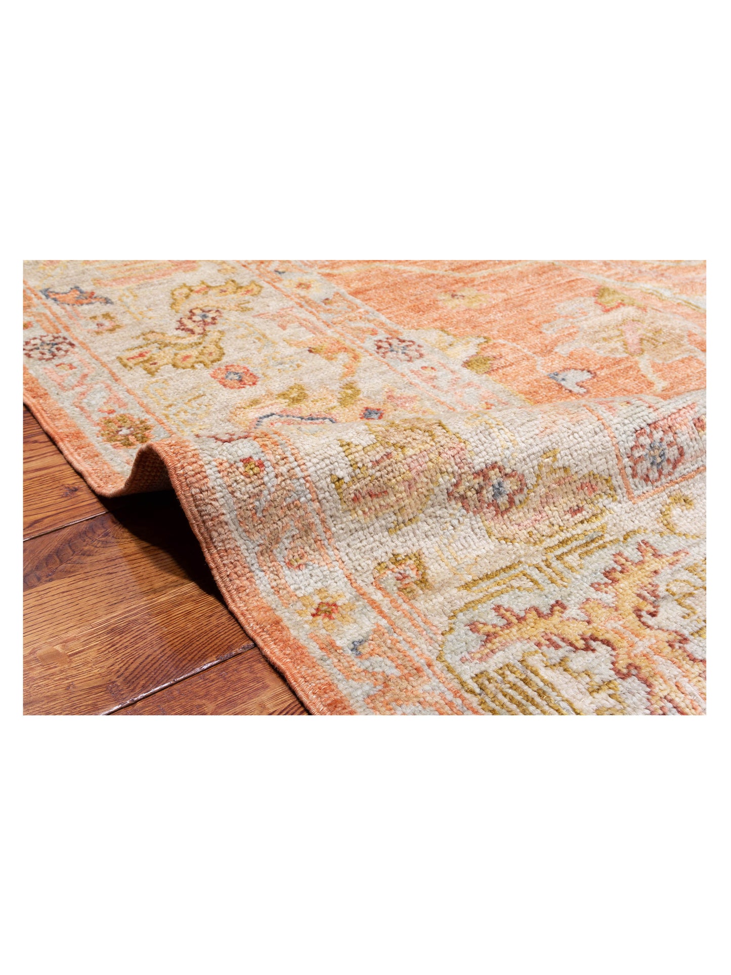 Atlas Myra Ivory Dark Blue 6.2x8.9 Hand Knotted Rug