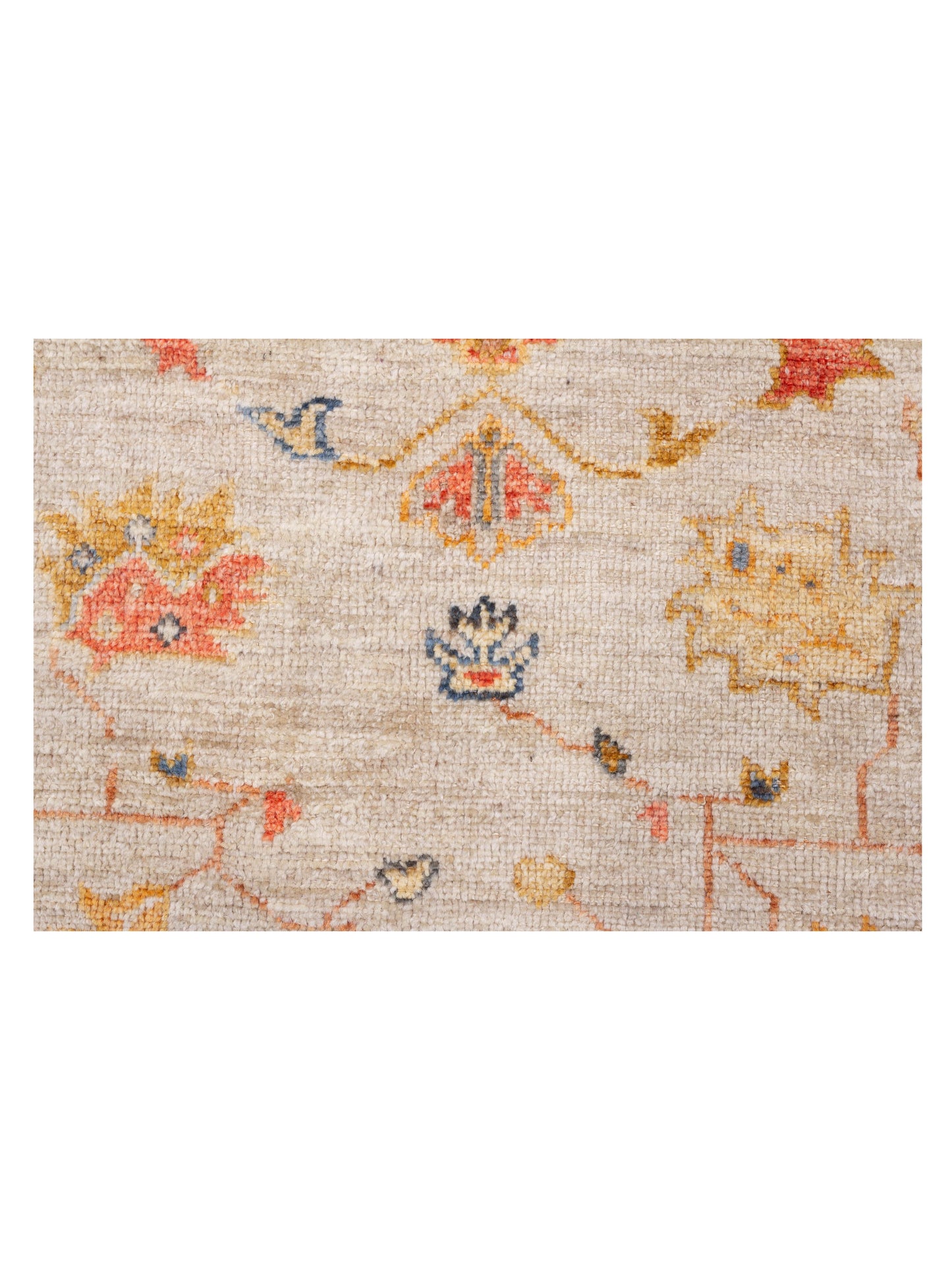 Angora Oushak 148161 Ivory Ivory 8x9.6 Hand Knotted Rug