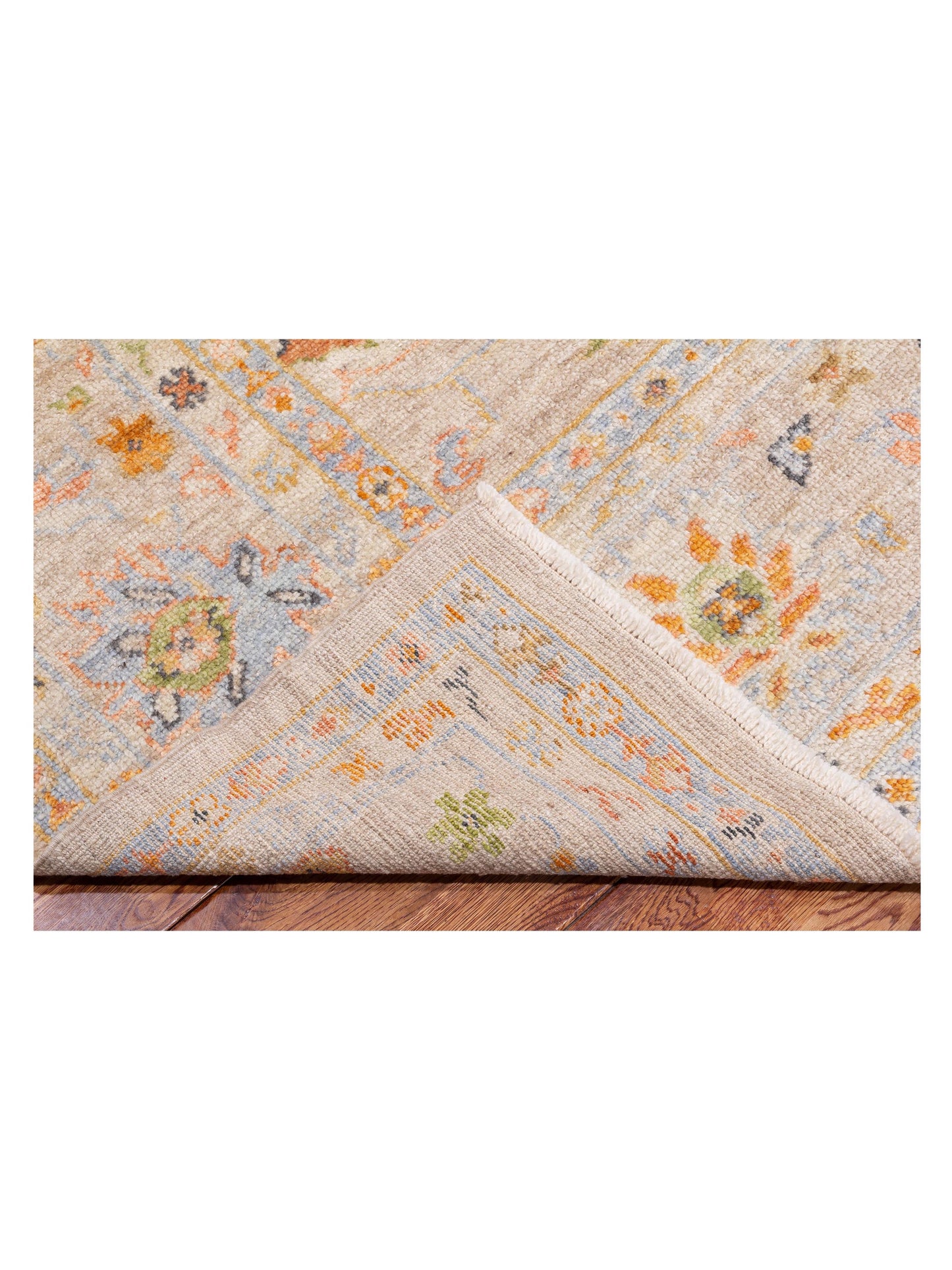 Angora Oushak 148164 Silver Silver 9.4x11.5 Hand Knotted Rug