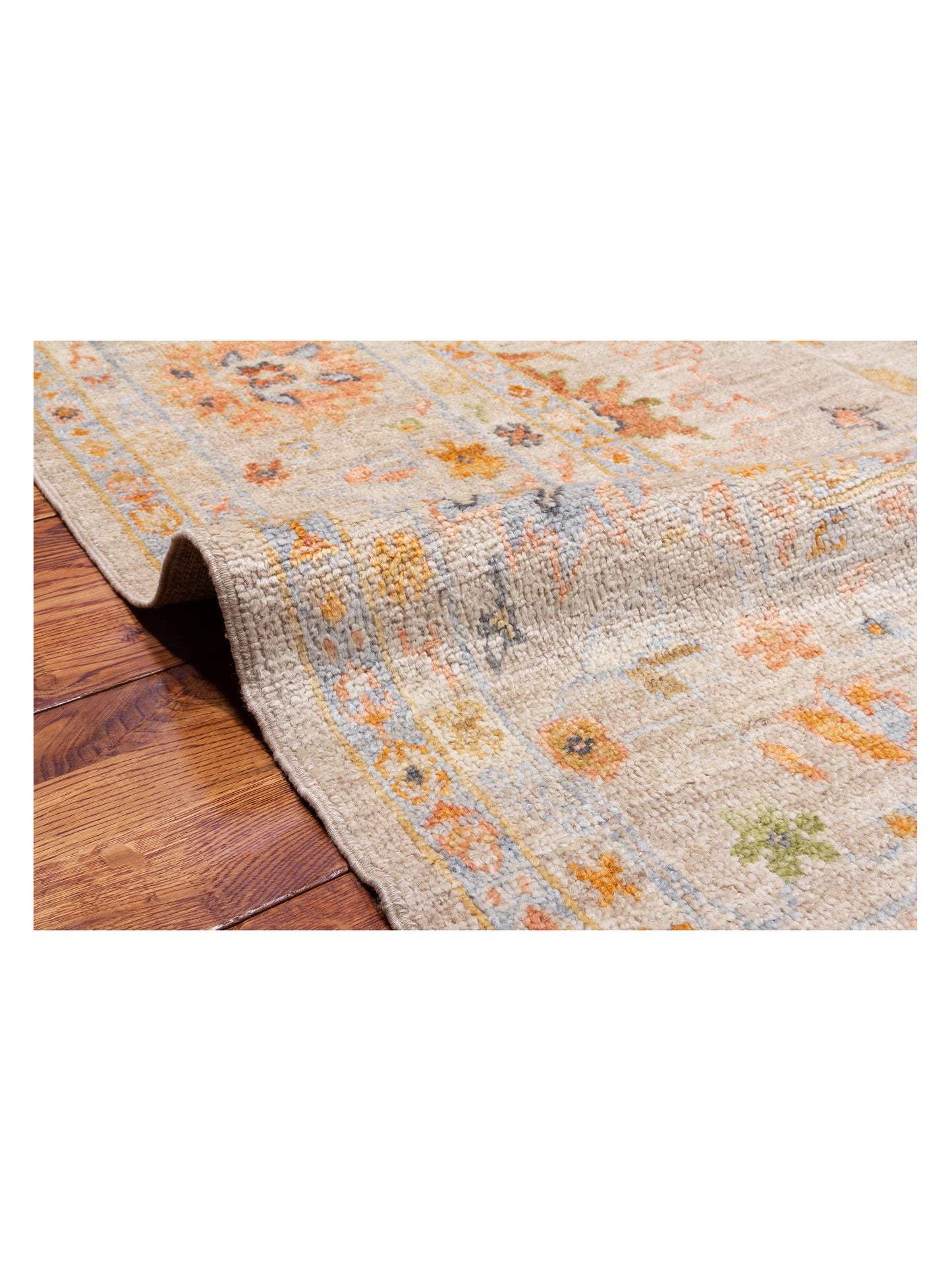 Angora Oushak 148164 Silver Silver 9.4x11.5 Hand Knotted Rug