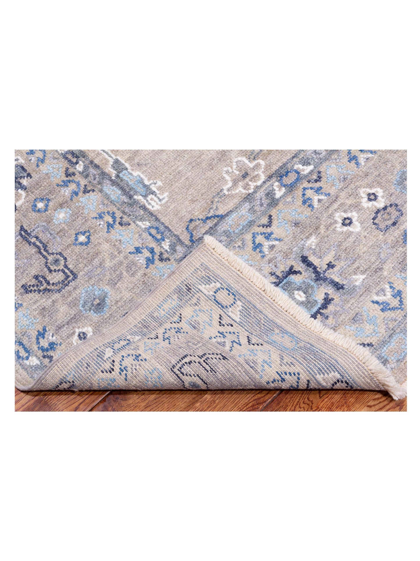 Angora Oushak 148165 Gray Gray 7.11x9.7 Hand Knotted Rug