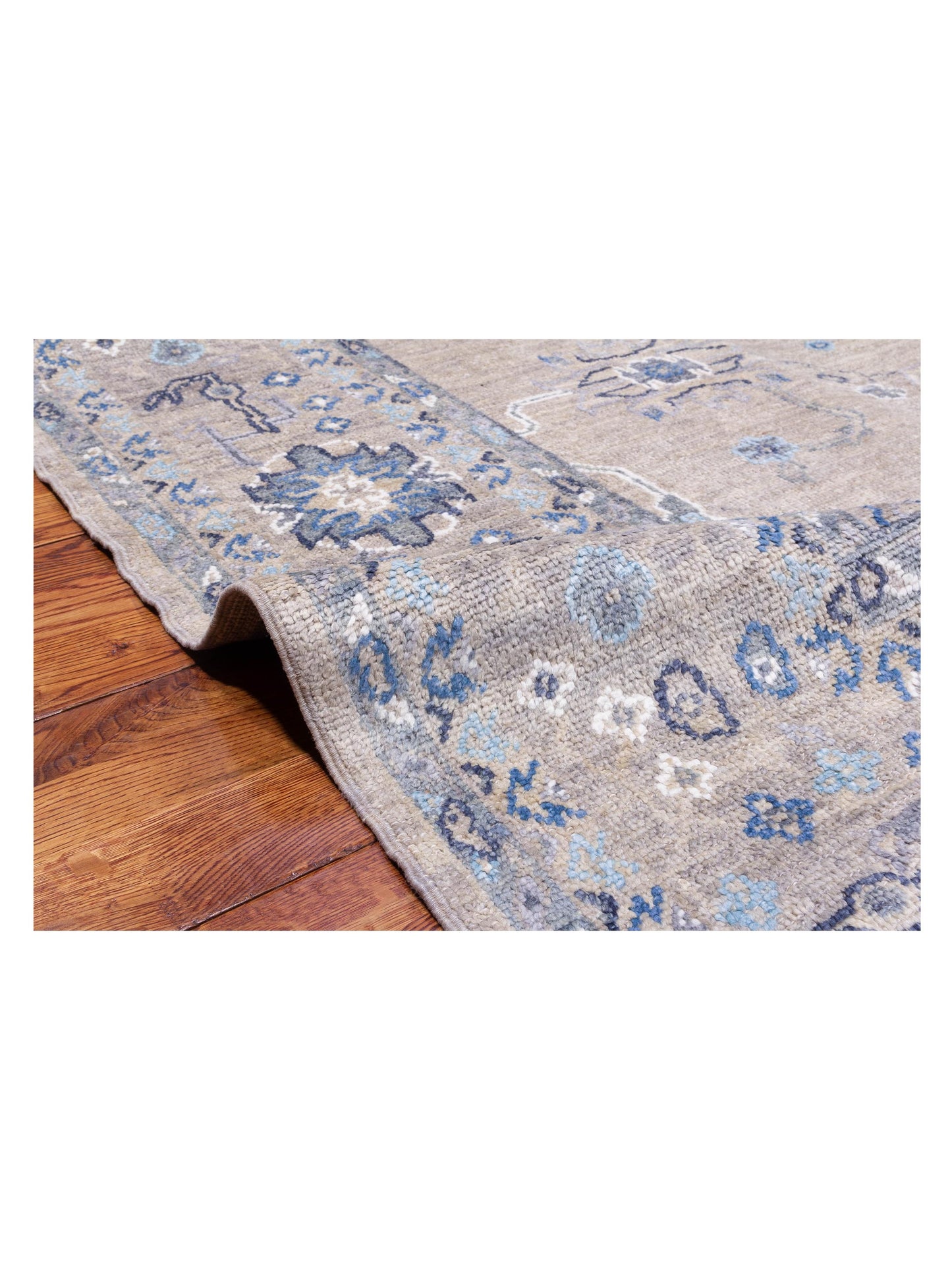 Angora Oushak 148165 Gray Gray 7.11x9.7 Hand Knotted Rug