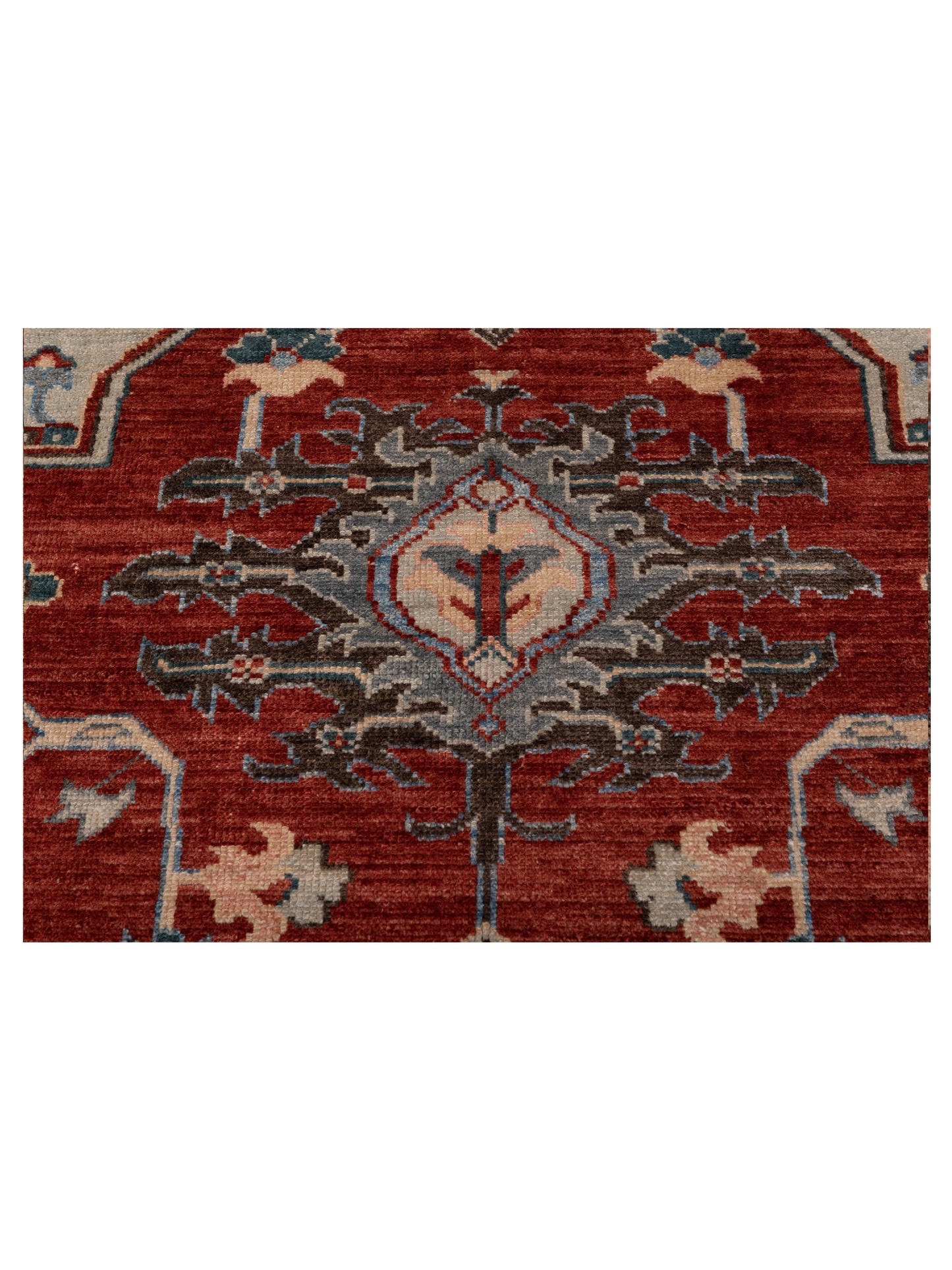 Angora Oushak 148183 Red Dark Brown 13x17.1 Hand Knotted Rug