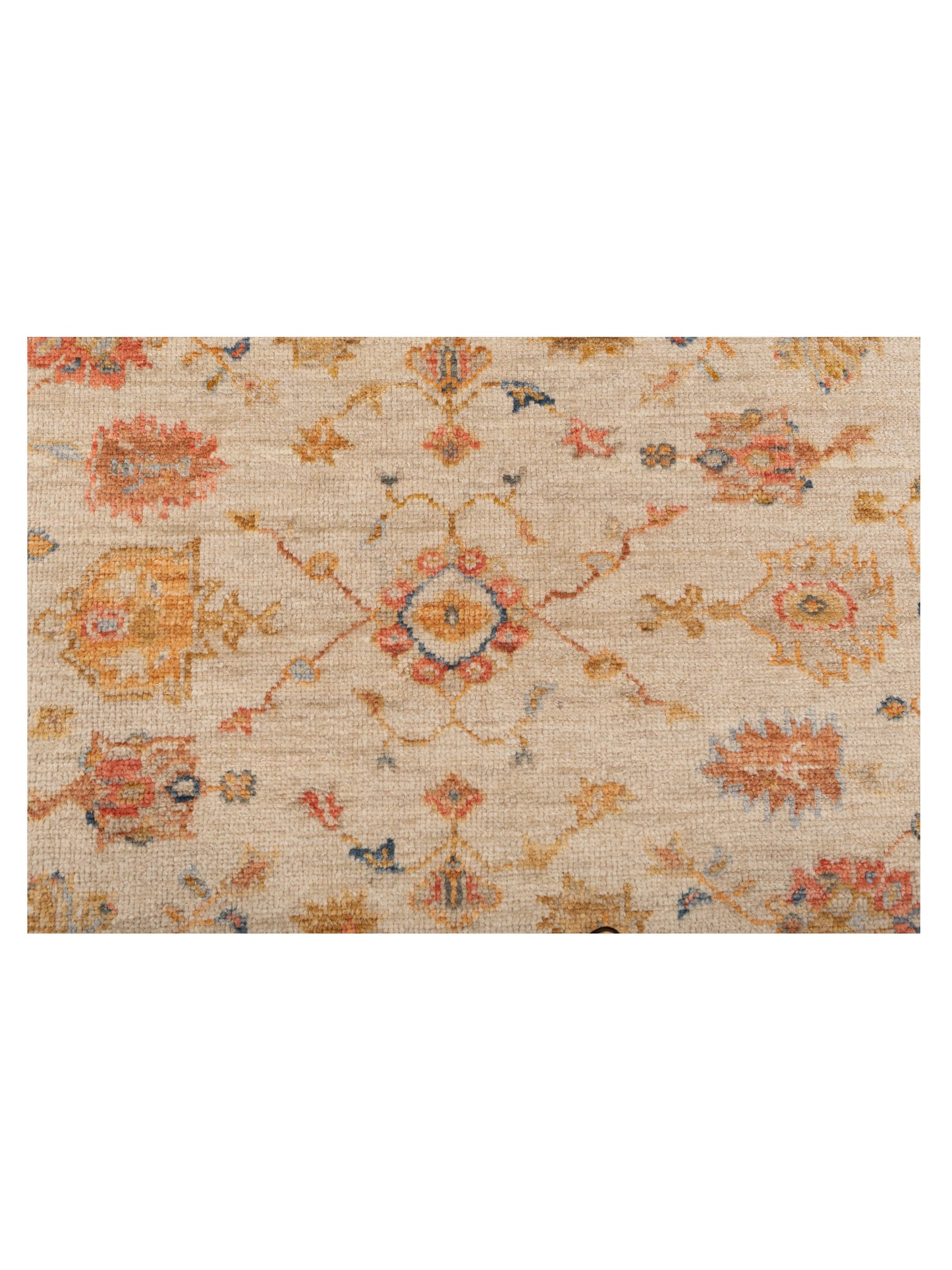 Angora Oushak 148187 Ivory Ivory 4.10x6.10 Hand Knotted Rug