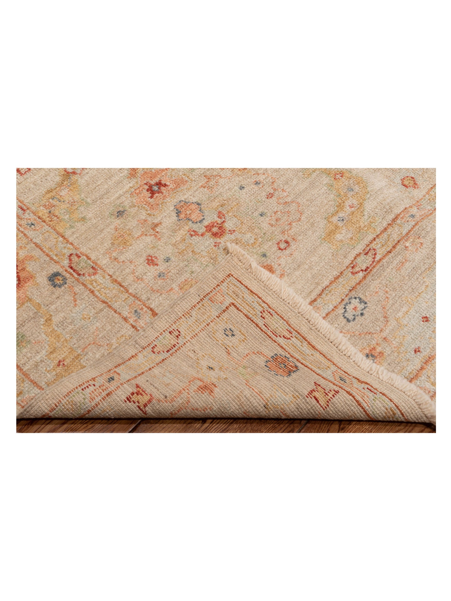 Angora Oushak 148188 Ivory Silver 6x11.5 Hand Knotted Rug