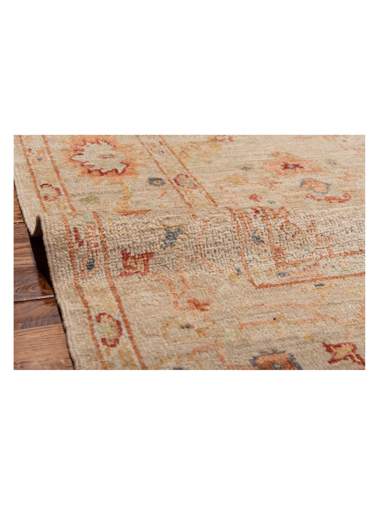 Angora Oushak 148188 Ivory Silver 6x11.5 Hand Knotted Rug