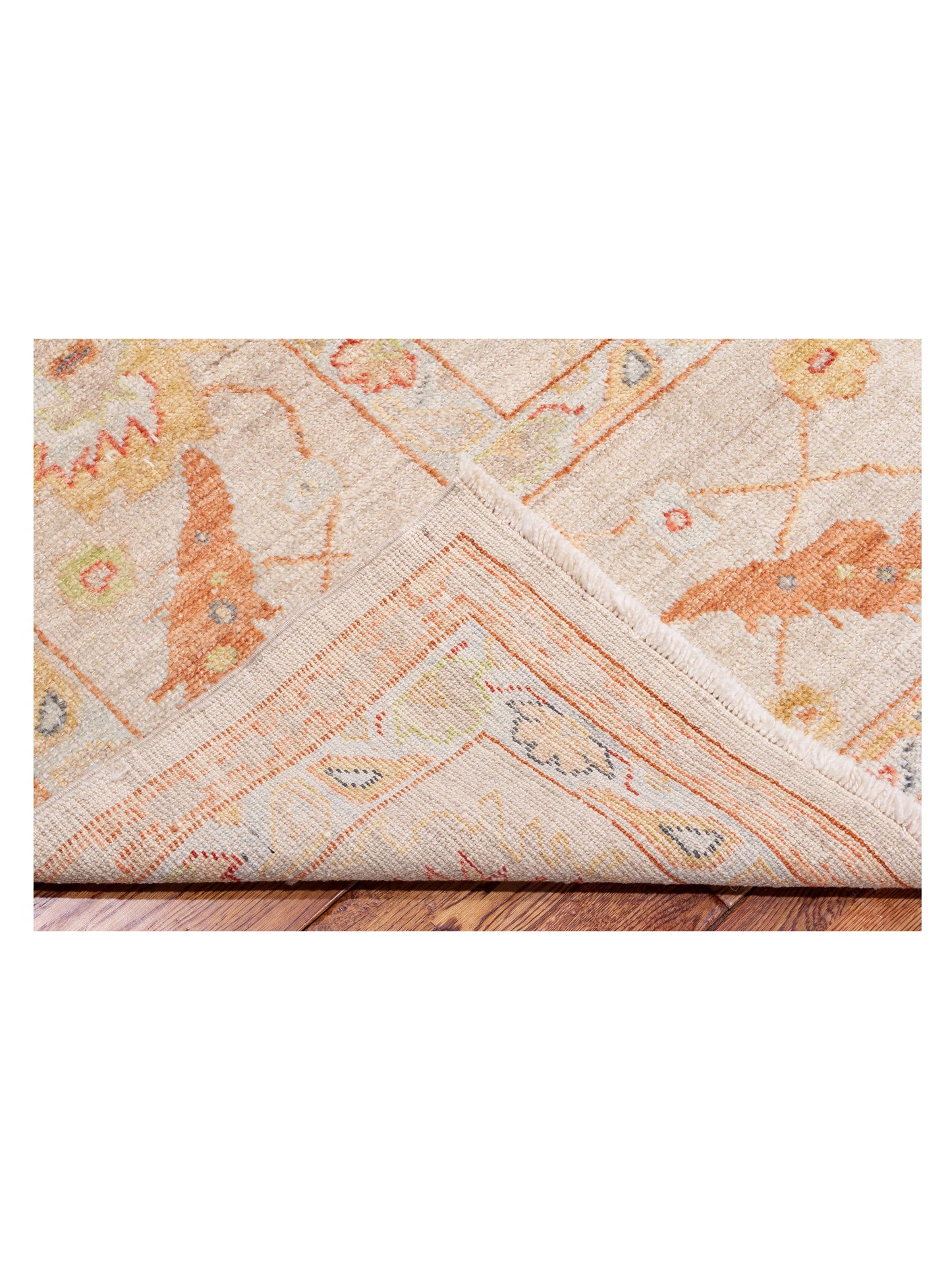 Angora Oushak 148191 Ivory Silver 10.4x13.6 Hand Knotted Rug