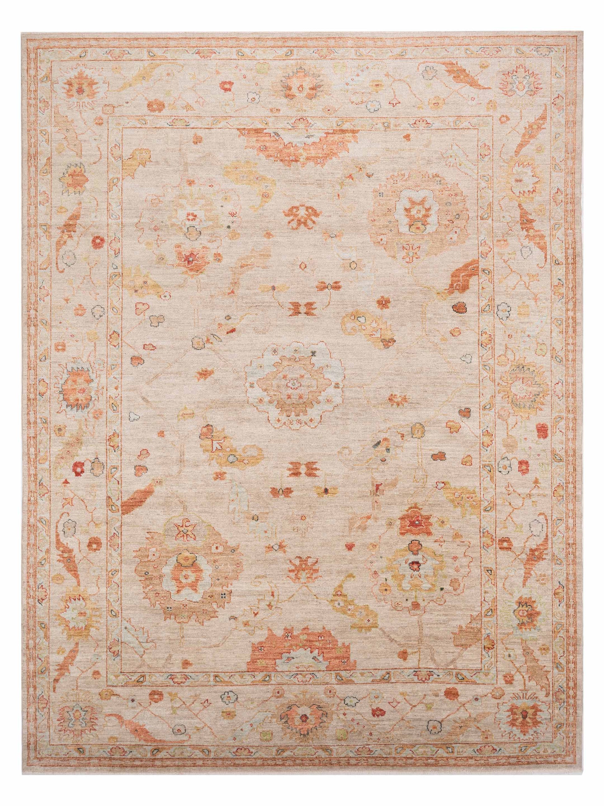 Anadol Angora Oushak  Ivory Silver Traditional