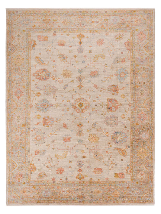 Anadol Angora Oushak  Ivory Silver Traditional