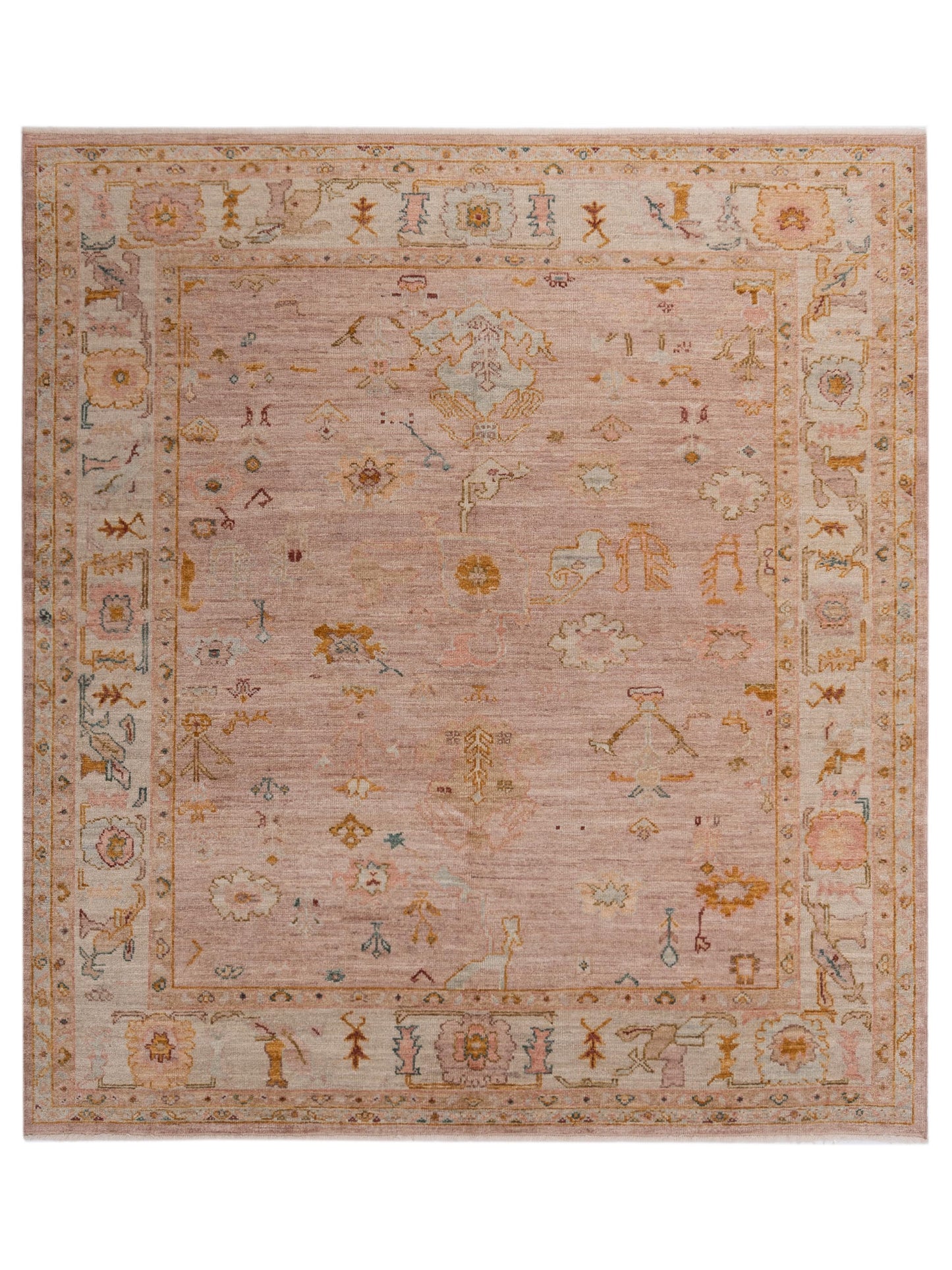 Anadol Angora Oushak  Pink Ivory Traditional